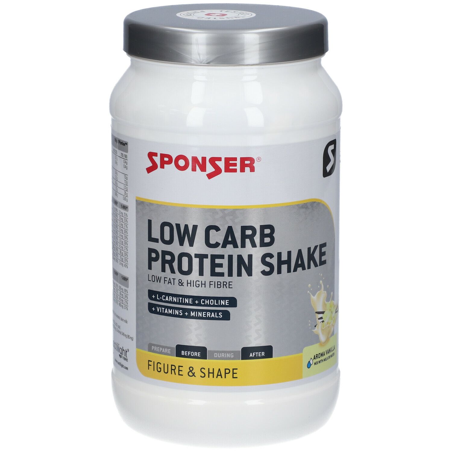 SPONSER® LOW CARB PROTEIN SHAKE, Vanille