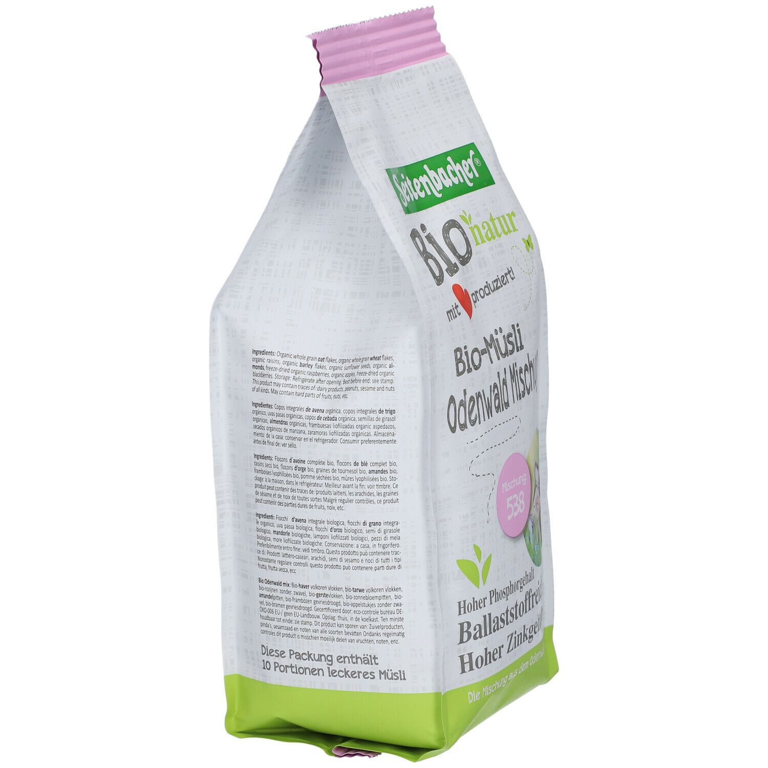 Seitenbacher® Bio natur Bio Müsli Odenwald mélange