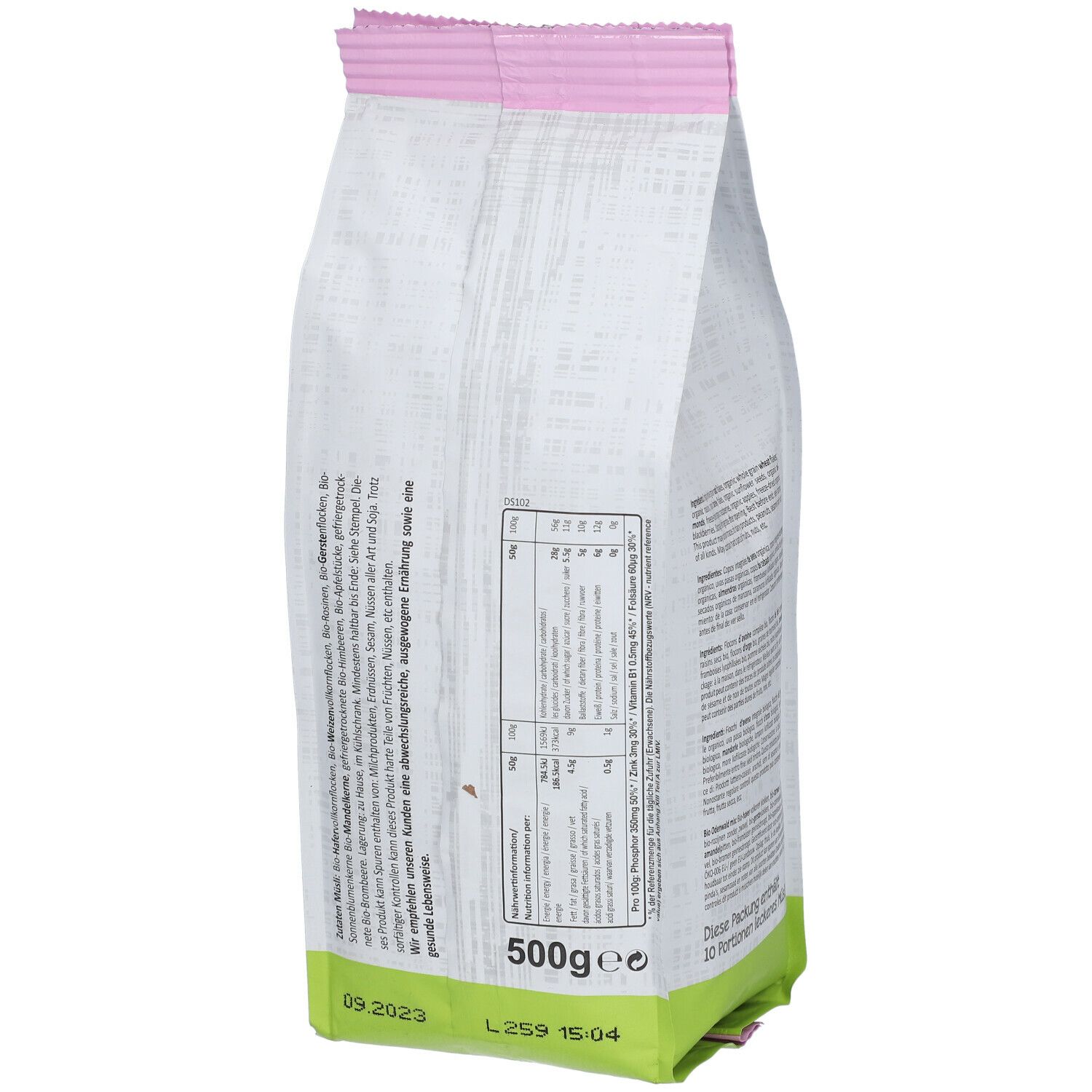 Seitenbacher® Bio natur Bio Müsli Odenwald mélange