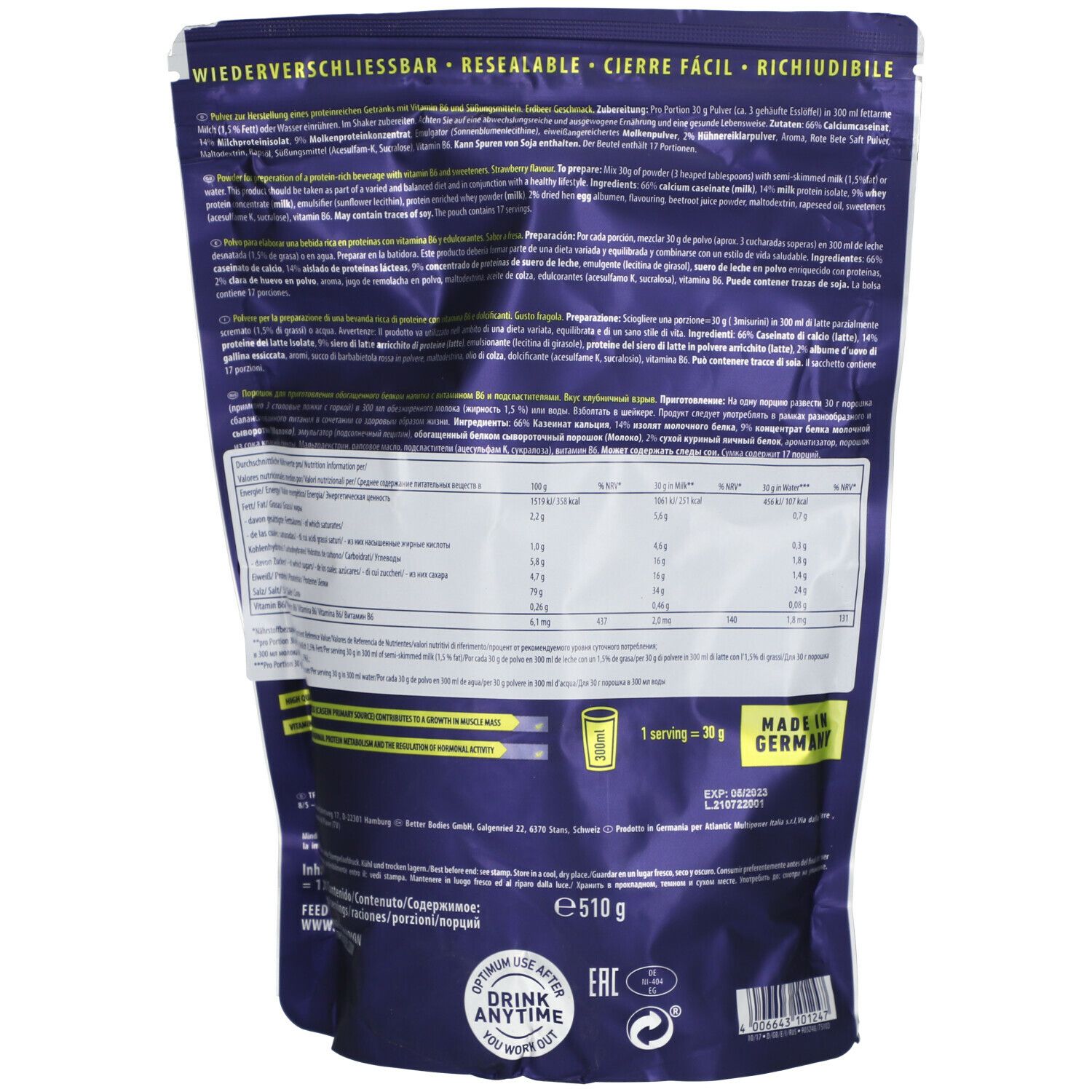 Multipower Formula 80 Protein Complex Erdbeer