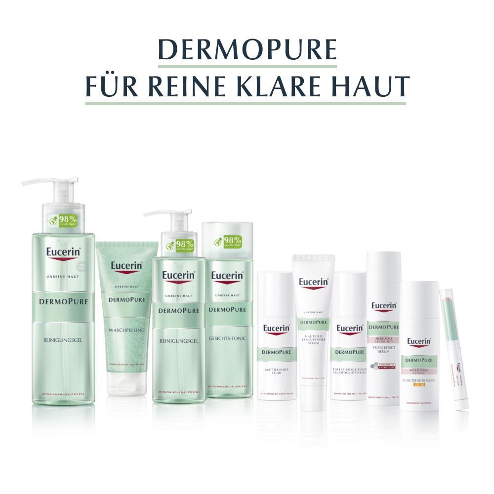 Eucerin® DermoPure Schützendes Fluid LSF 30 + DermoPure Reinigungsgel + DermoPure Triple Effect Serum