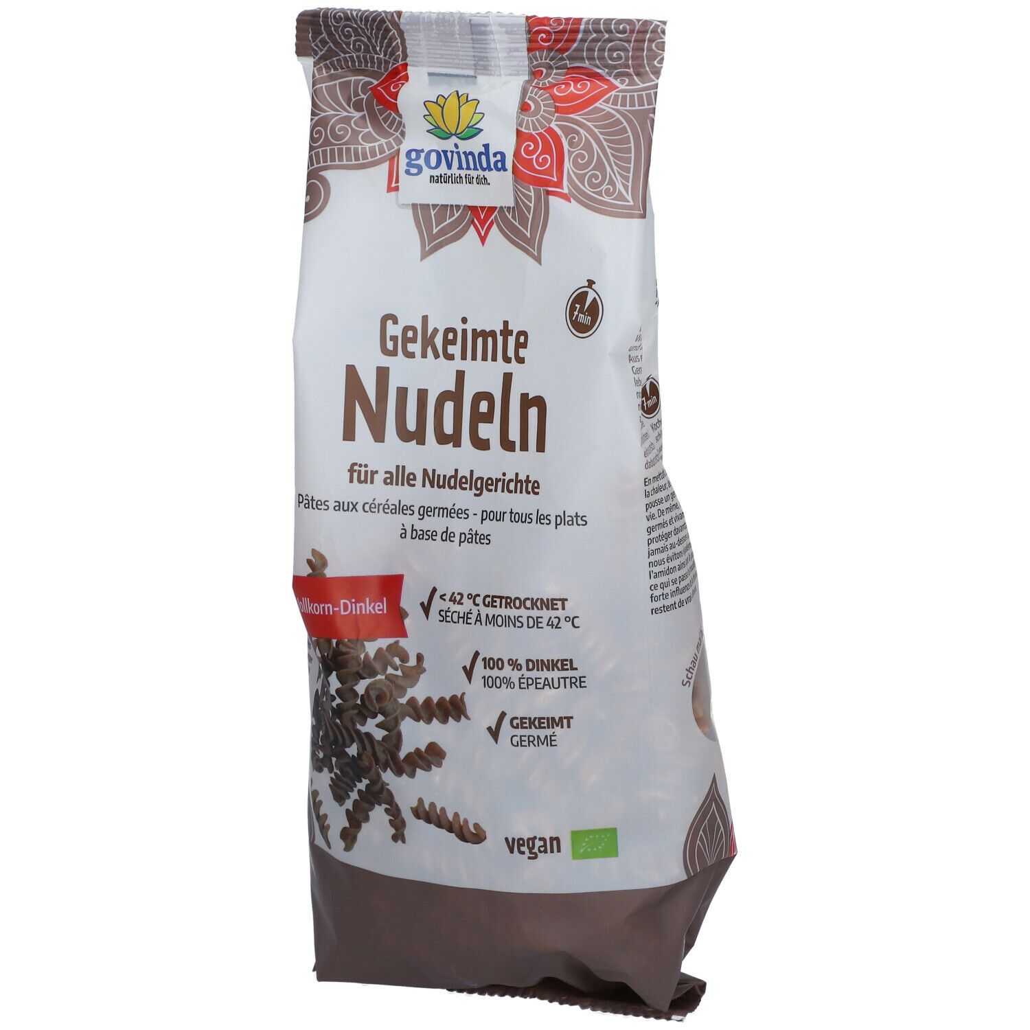 govinda pâtes aux céréales germées à l'épeautre complet