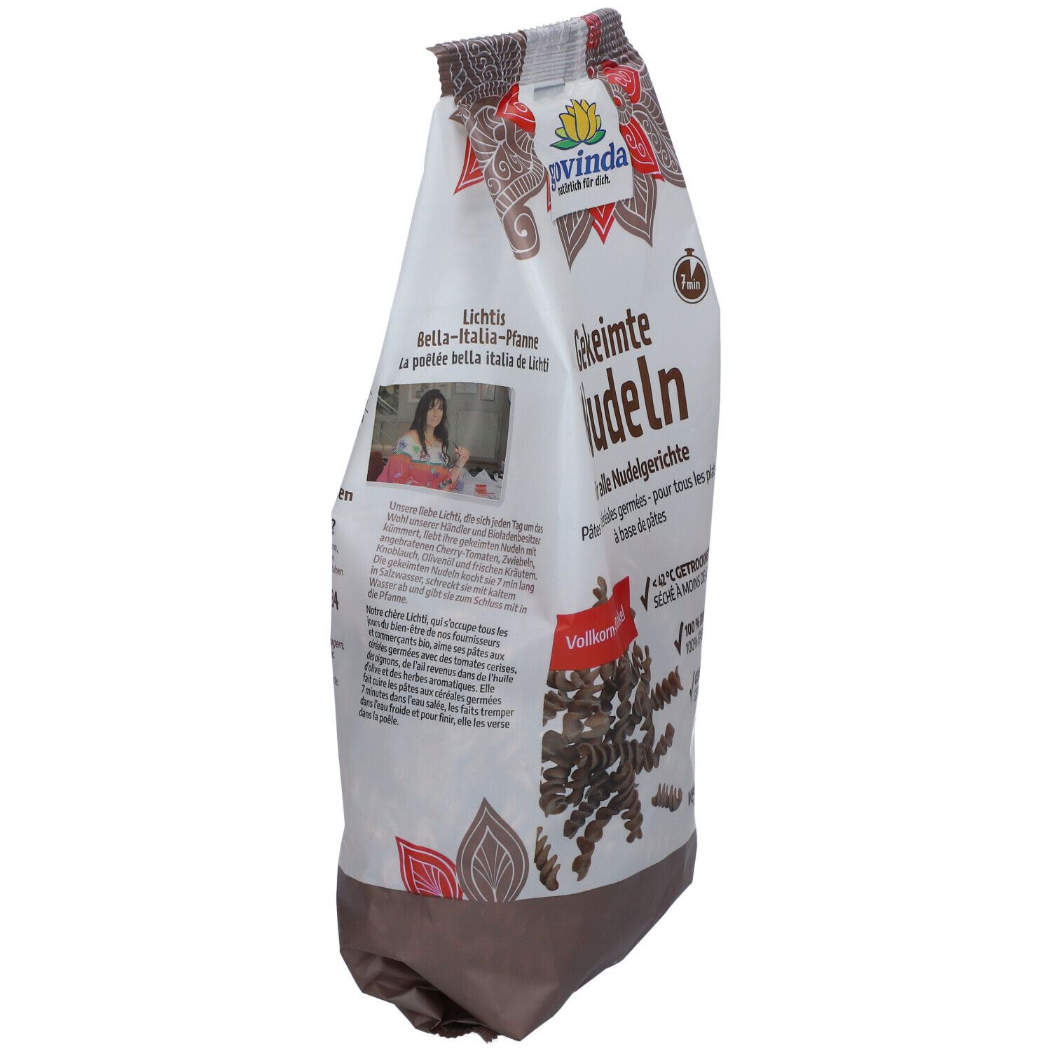 govinda pâtes aux céréales germées à l'épeautre complet