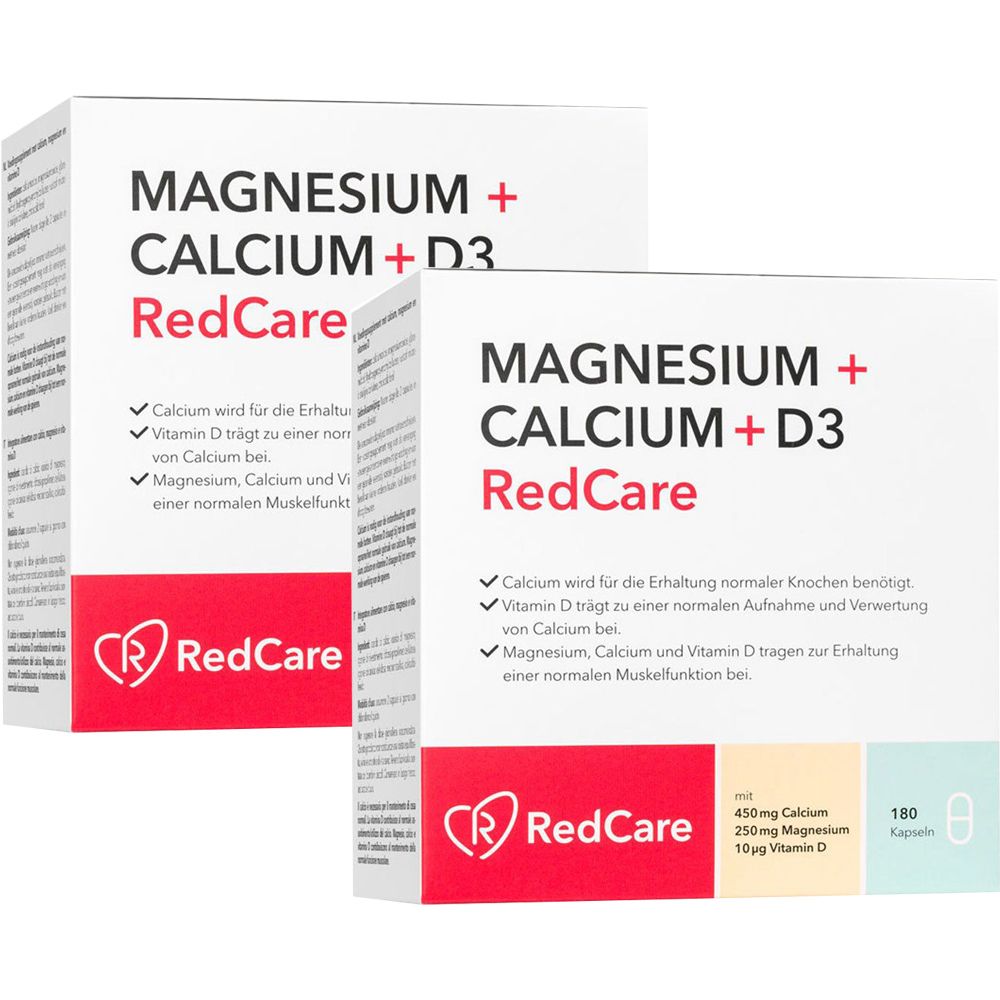 Redcare Magnesium + Calcium + D3 Pack Double