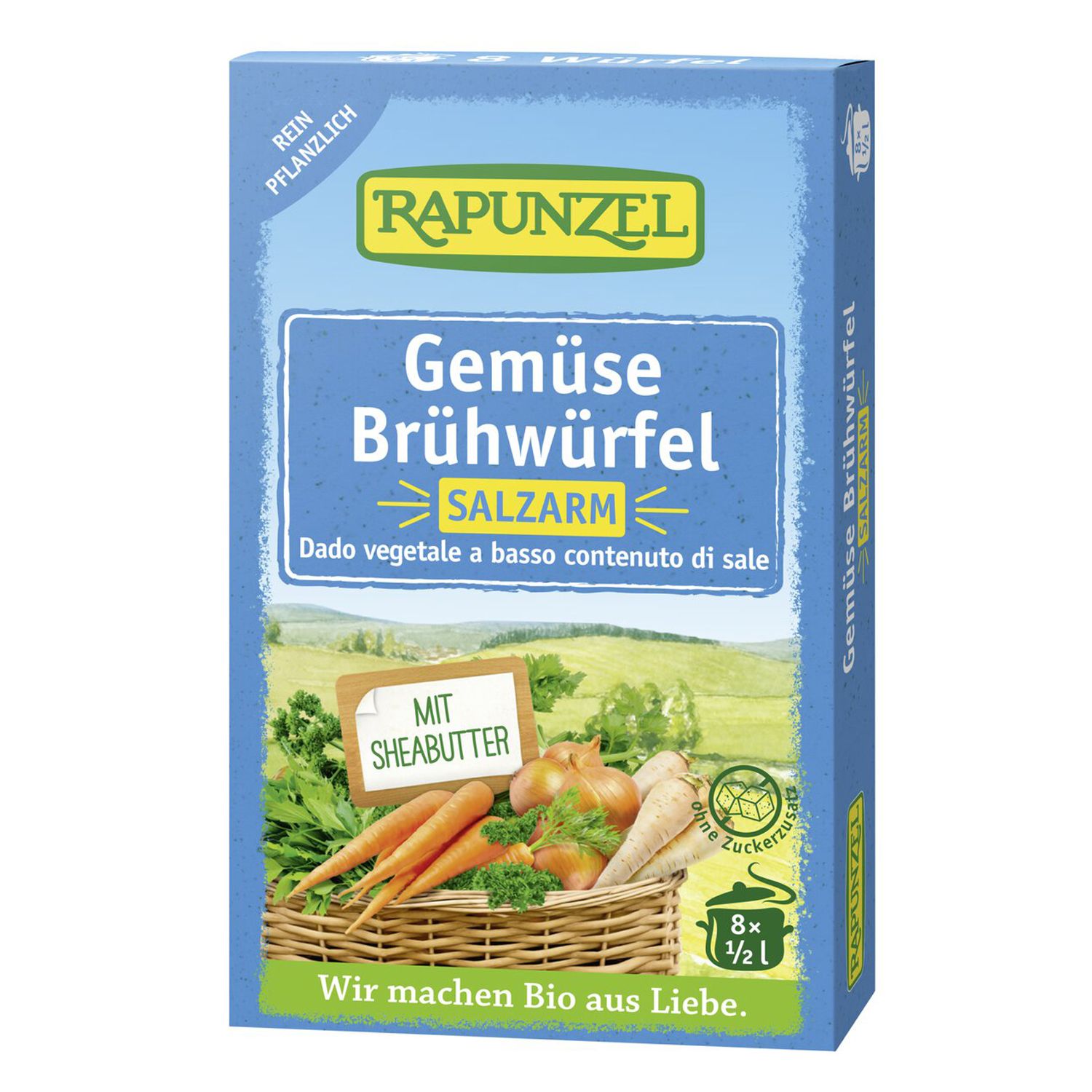 RAPUNZEL Bouillon de légumes cube pauvre en sel