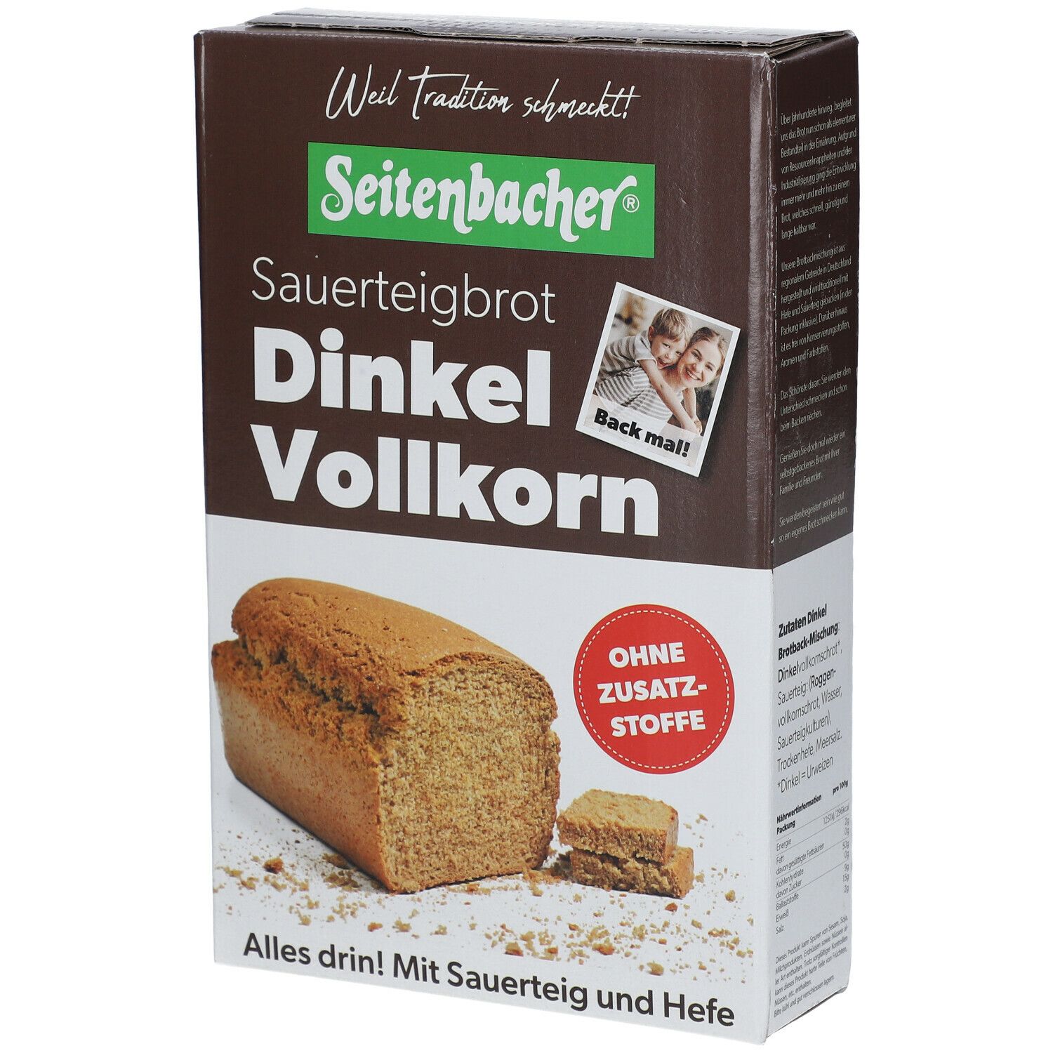 SEITENBACHER® Pain au levain à l'épeautre complet