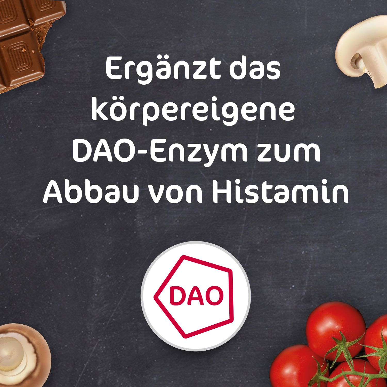 DAOSiN® Tabletten zur Ergänzung des körpereigenen DAO-Enzyms zum Histaminabbau aus der Nahrung