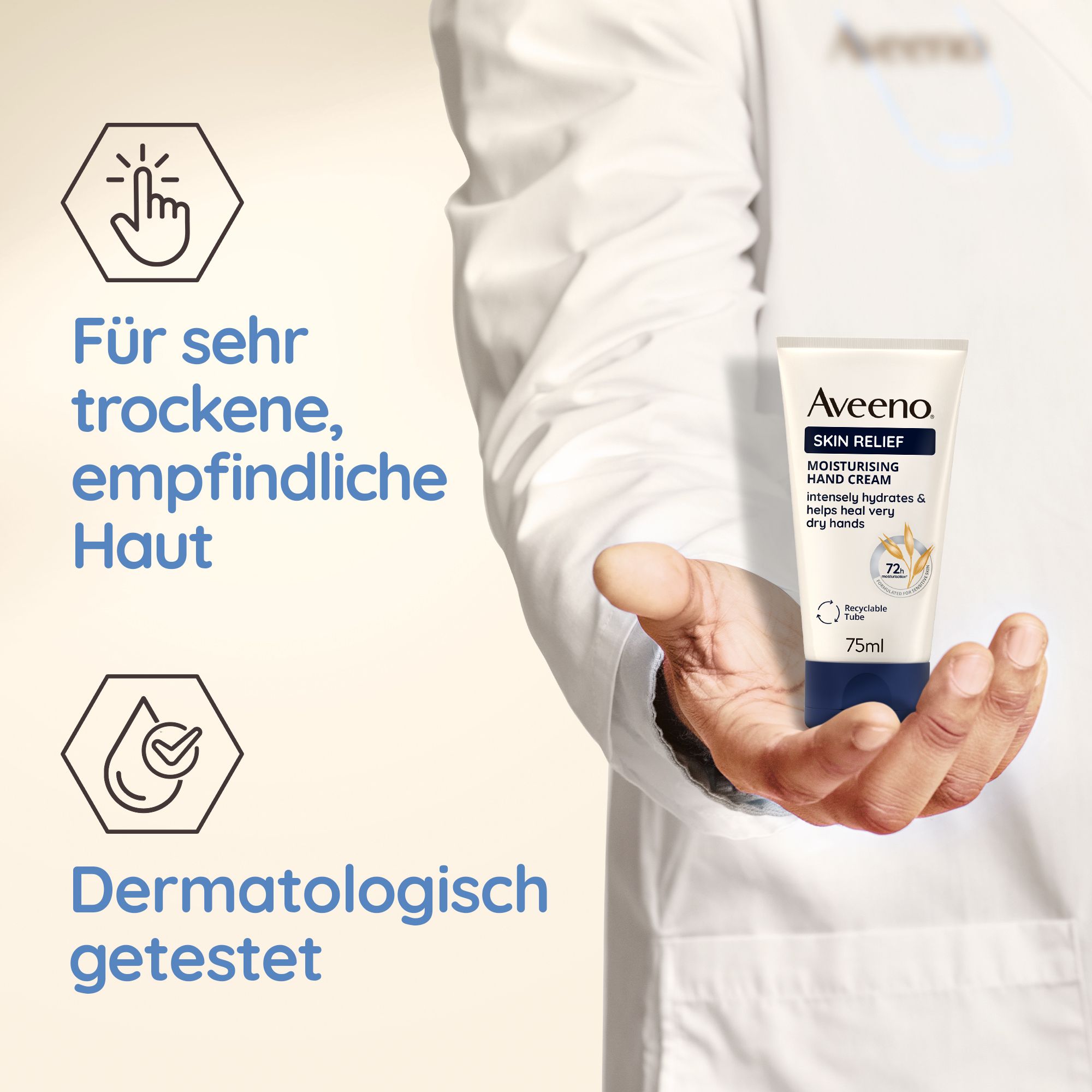AVEENO® Skin Relief Crème pour les mains au triple complexe d'avoine & beurre de karité