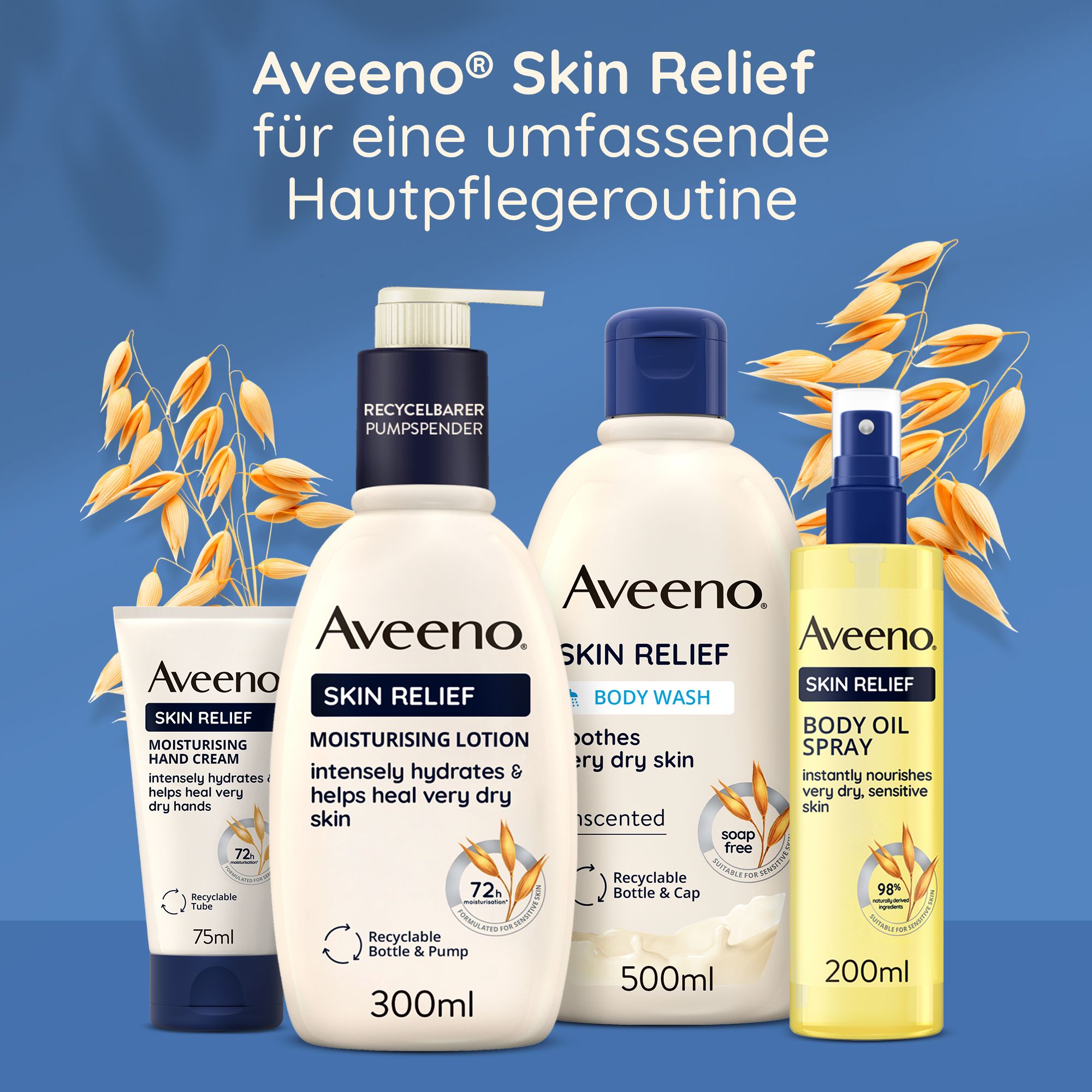 AVEENO® Skin Relief Crème pour les mains au triple complexe d'avoine & beurre de karité