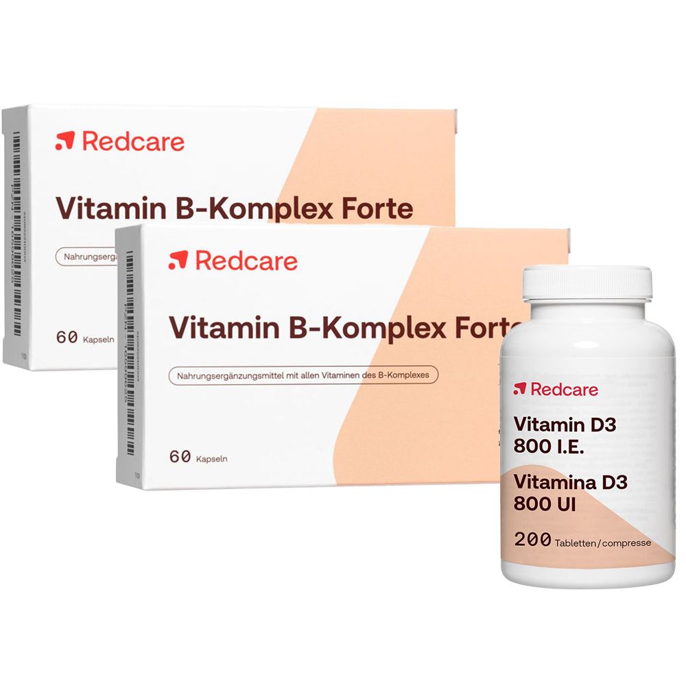 Redcare Vitamin D3 800 I.E. + B-Komplex Forte