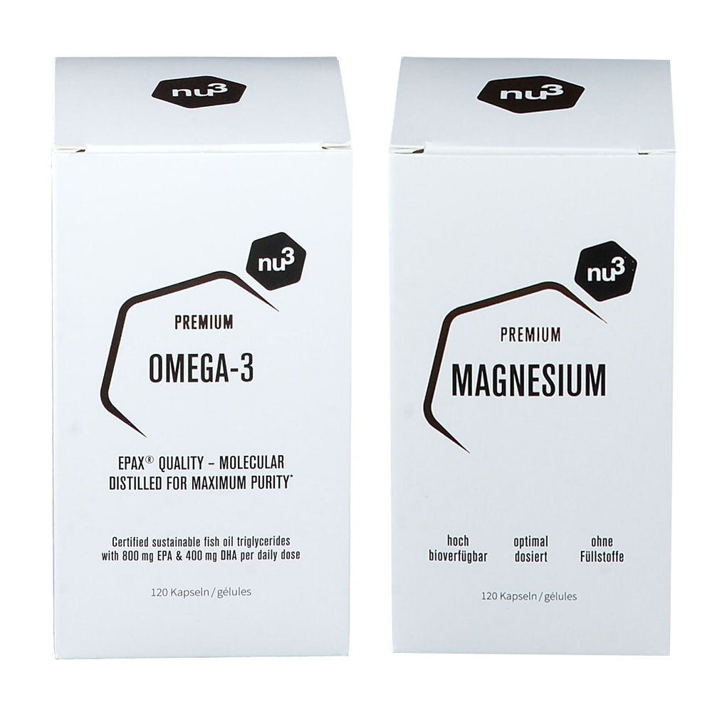 nu3 Premium Omega-3 + nu3 Premium Magnesium Complex