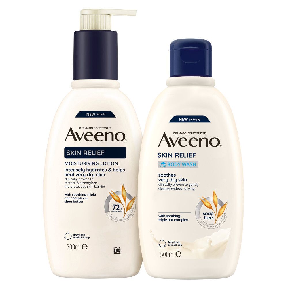 Aveeno Skin Relief Feuchtigkeitsspendende Bodylotion, parfümfrei 300ml + Aveeno Skin Relie