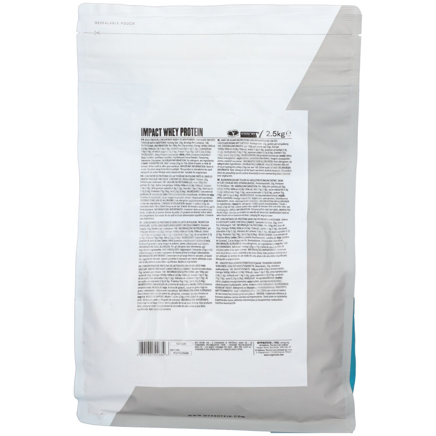 MyProtein Impact Whey Protein, Chocolate Smooth