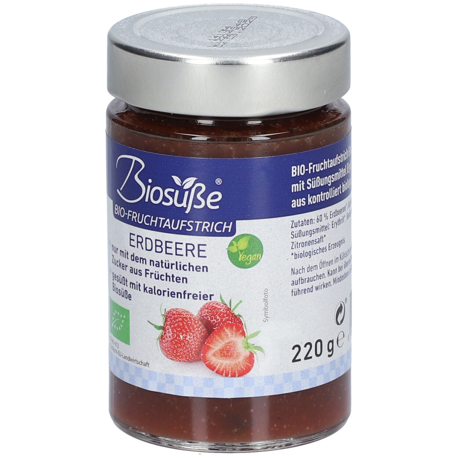 BIOSUßE Pâte à tartiner bio à la fraise