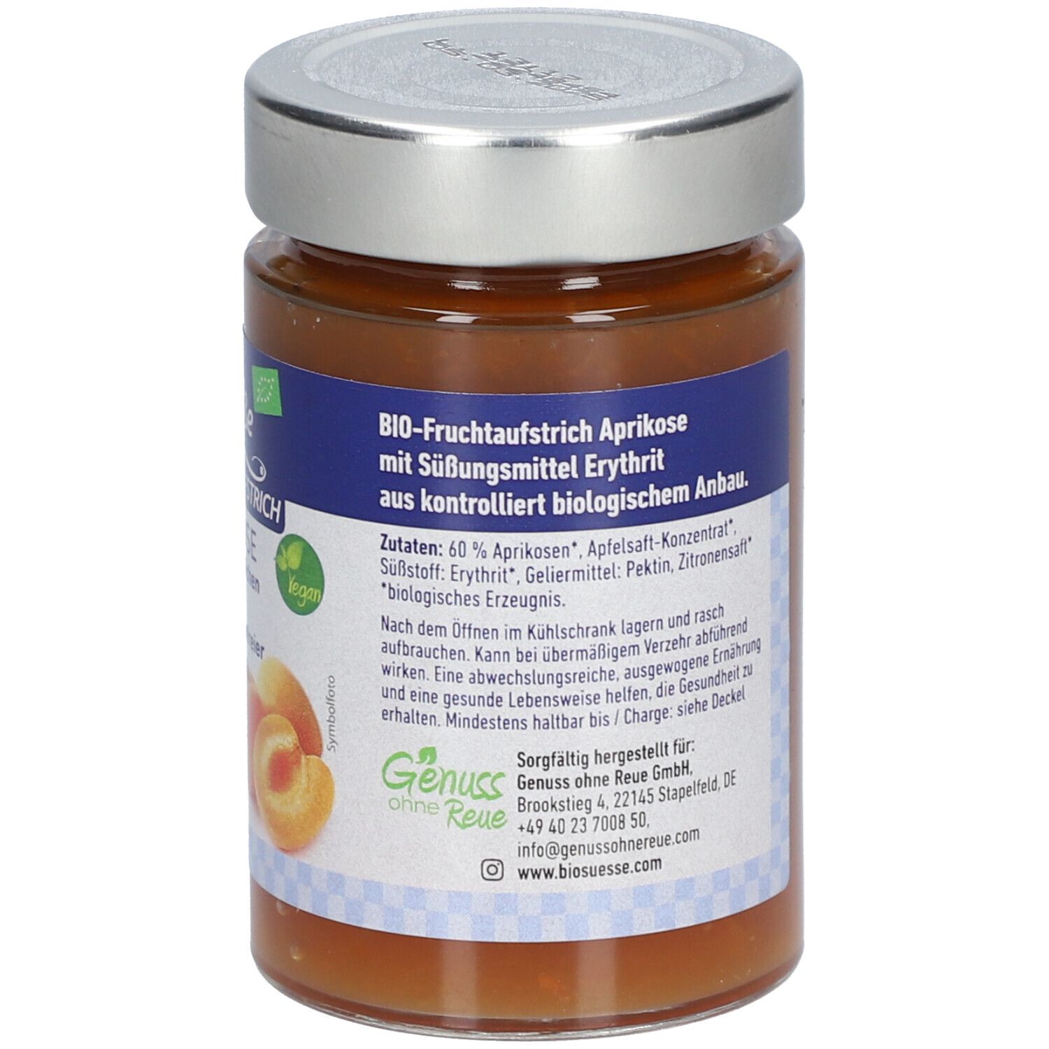 BIOSUßE Pâte à tartiner bio à l'abricot