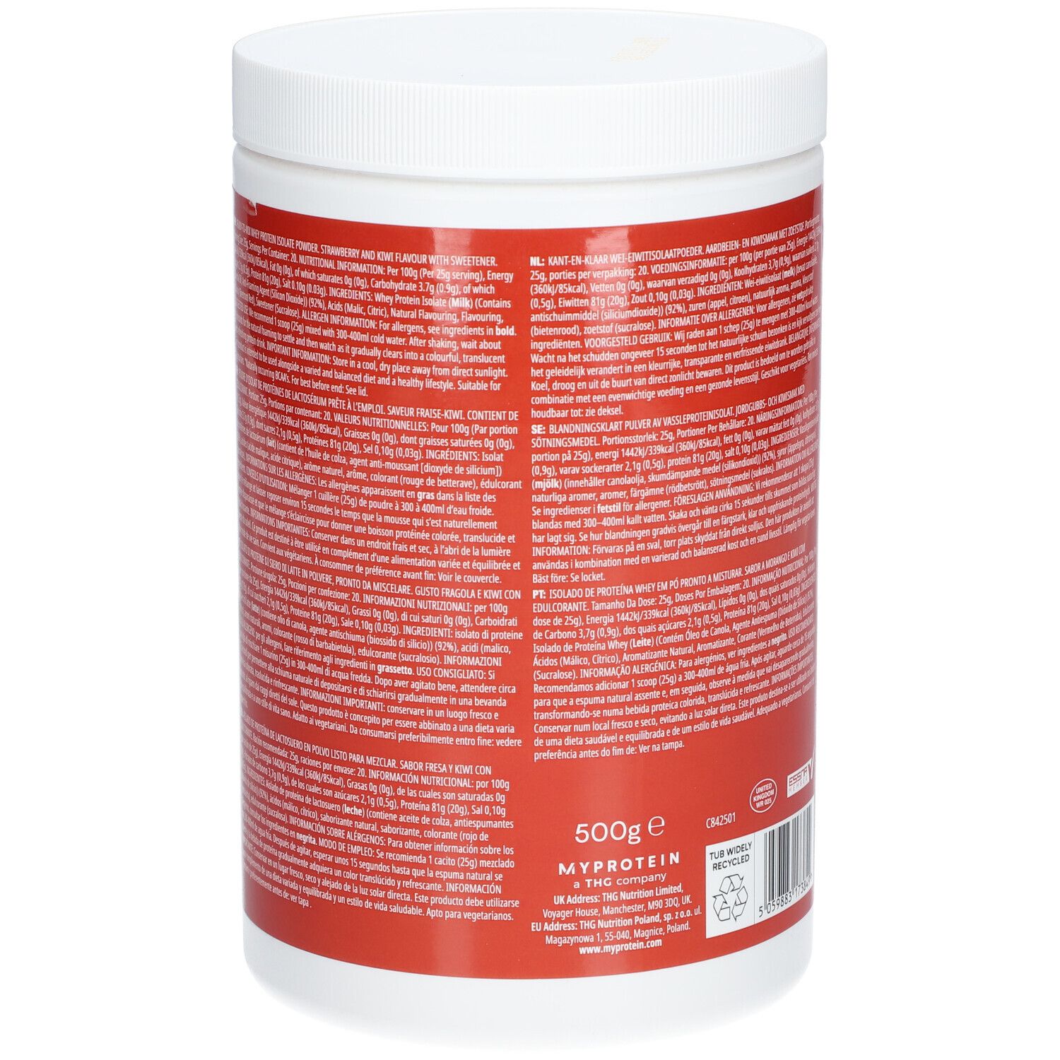 MYPROTEIN Clear Whey Protein Fraise Kiwi