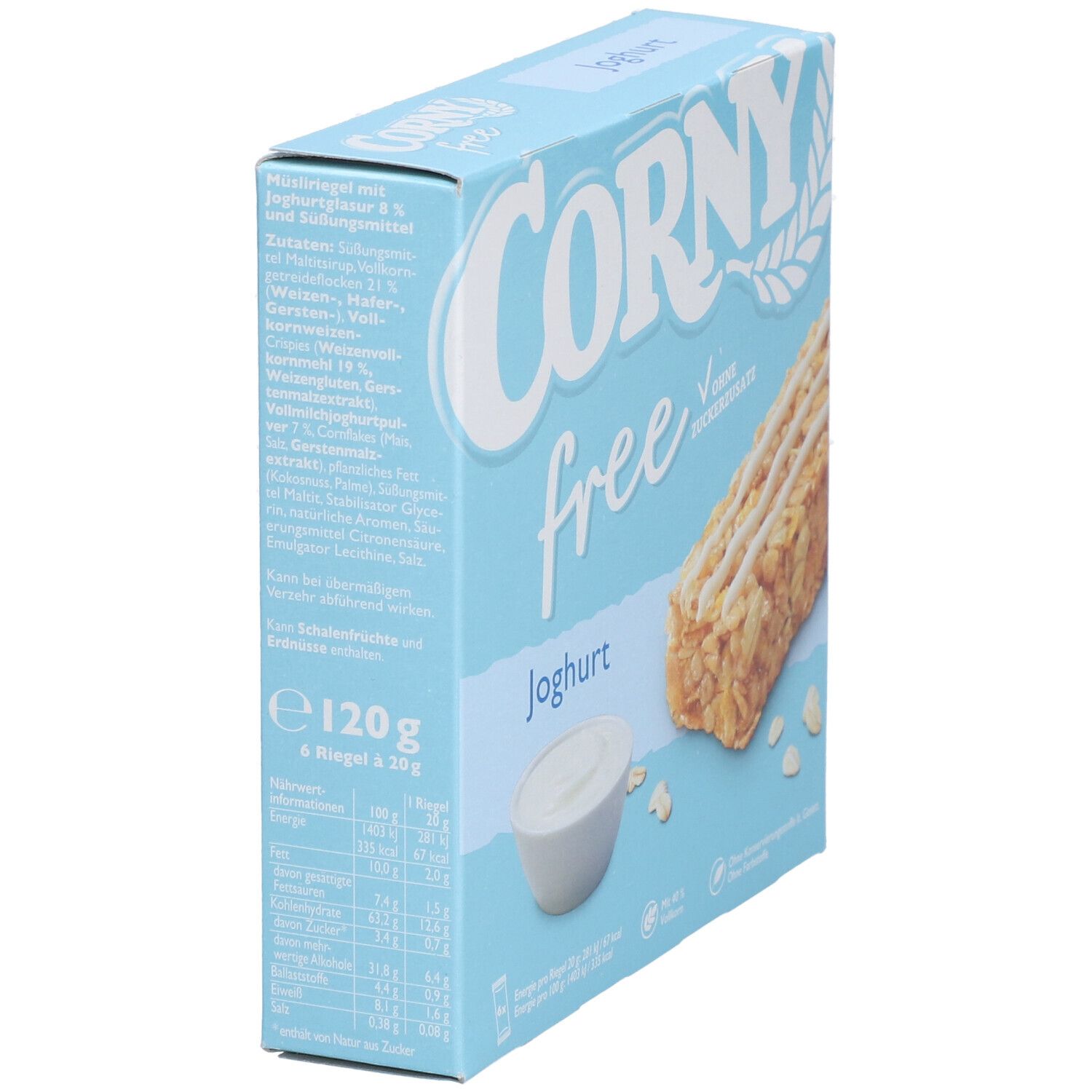 CORNY Free Barres Yaourt sans sucre ajouté