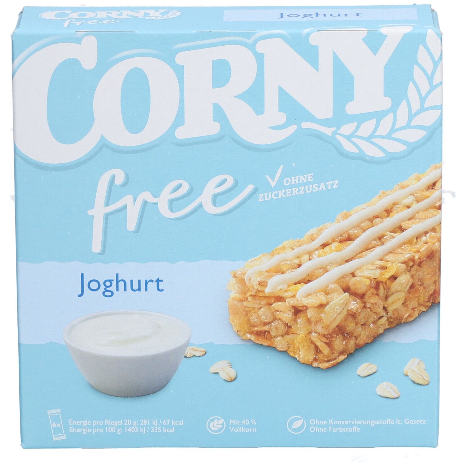 CORNY Free Barres Yaourt sans sucre ajouté