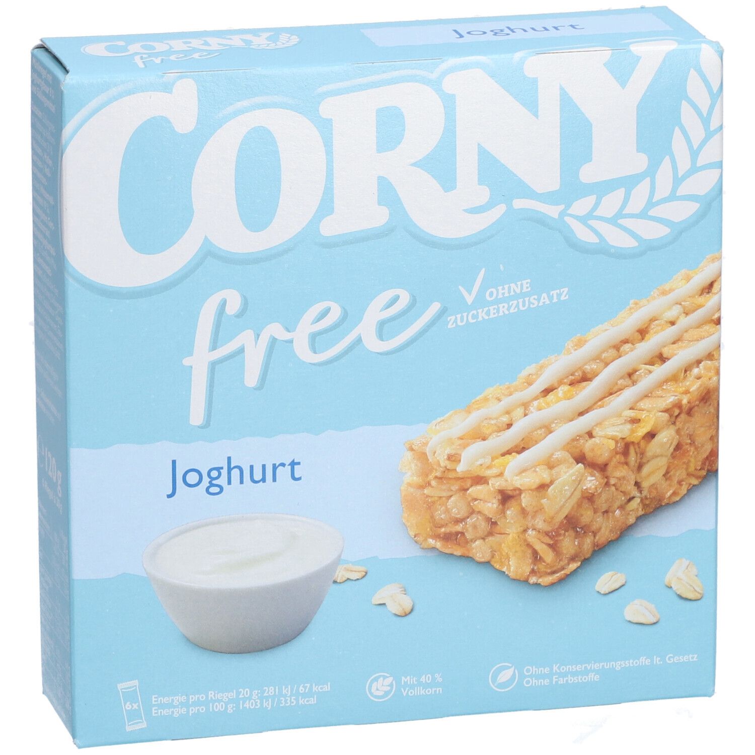 CORNY Free Barres Yaourt sans sucre ajouté