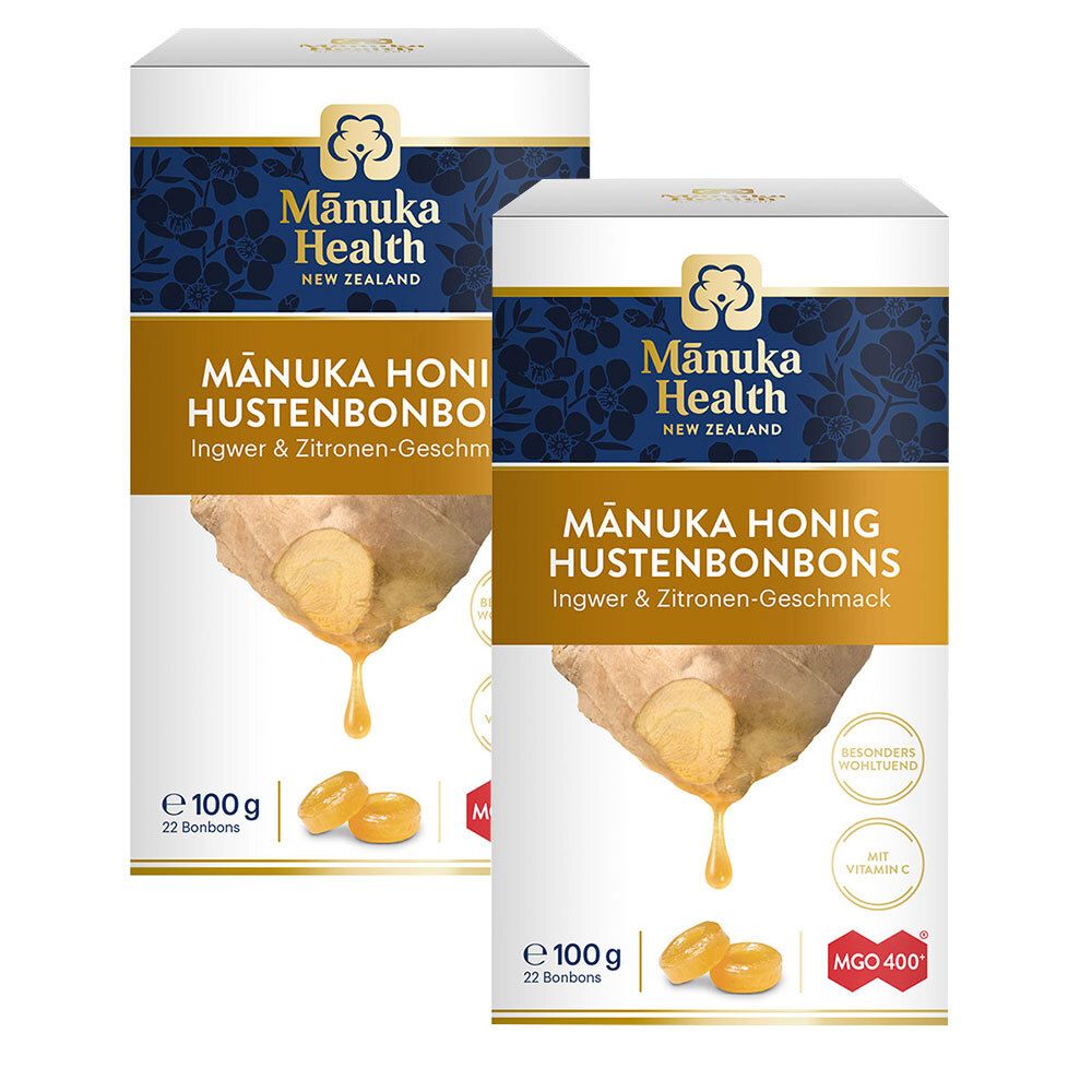 MANUKA HEALTH Bonbons au miel de Manuka MGO 400+ et Gingembre Citron