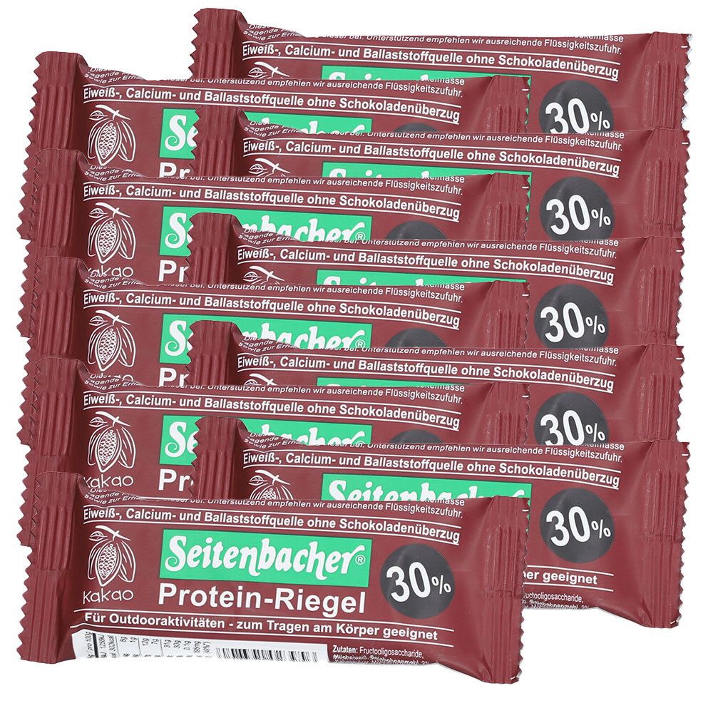 Seitenbacher® Barre protéinée au cacao sans enrobage de chocolat