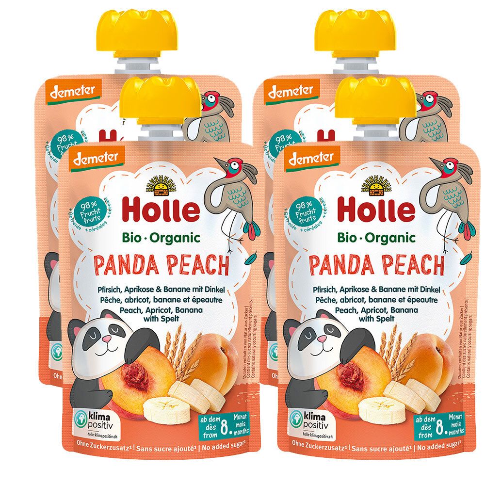 HOLLE Panda Peach Pouchy 4er Set