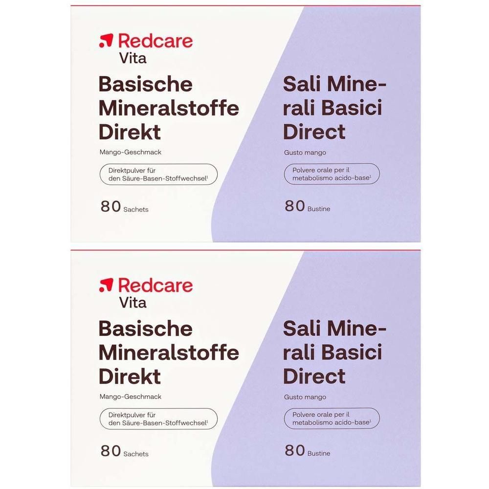 Paquet de Redcare Sali Minerali Basici Direkt, étiquetage français, 80 sachets.