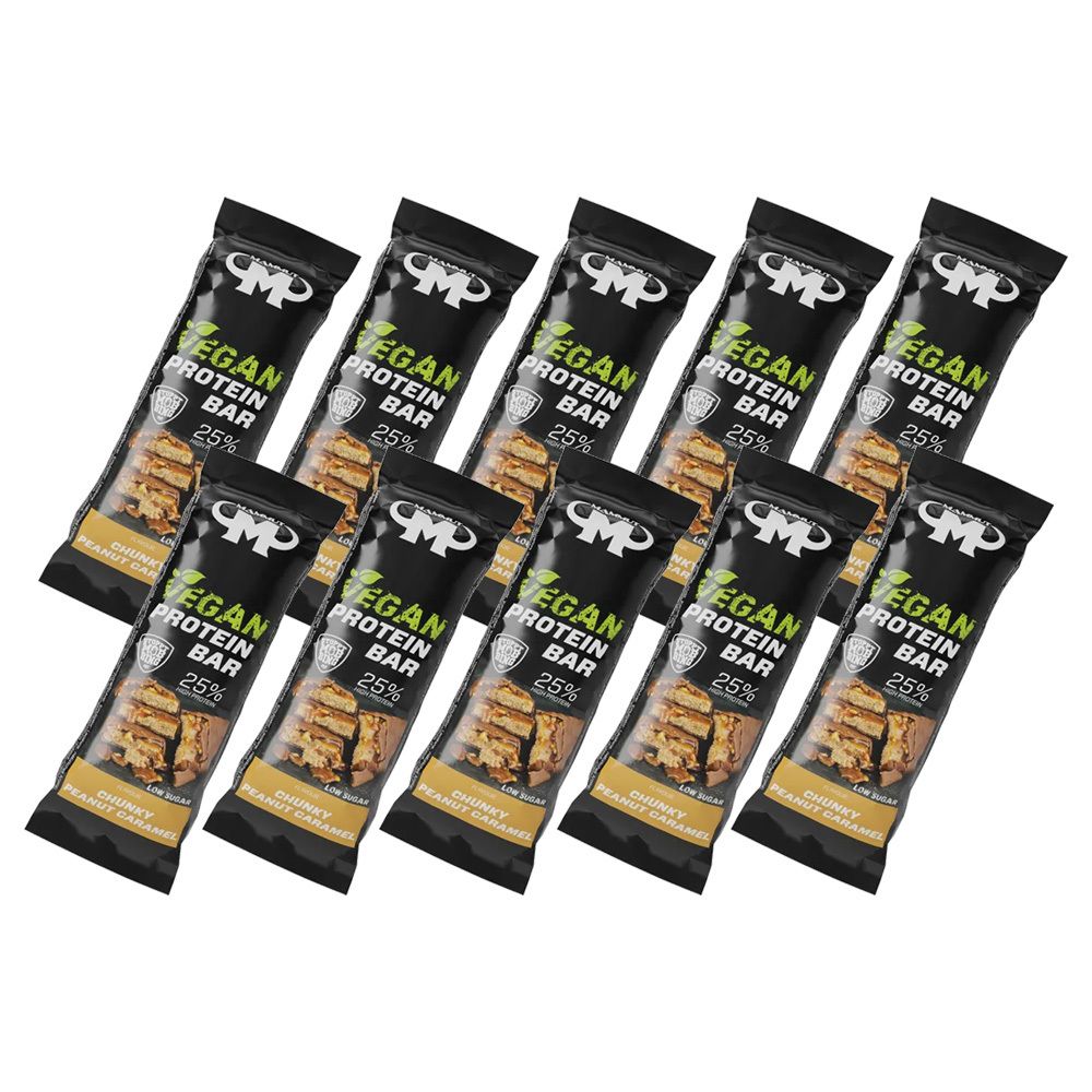 MM Vegan Protein Bar Chunky Peanut Caramel 10er-Pack