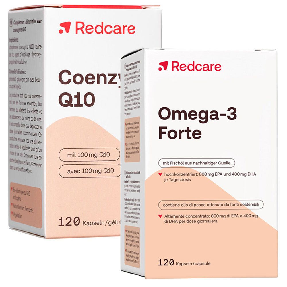 RedCare Coenzyme Q10 + Redcare Omega-3 Forte Capsules