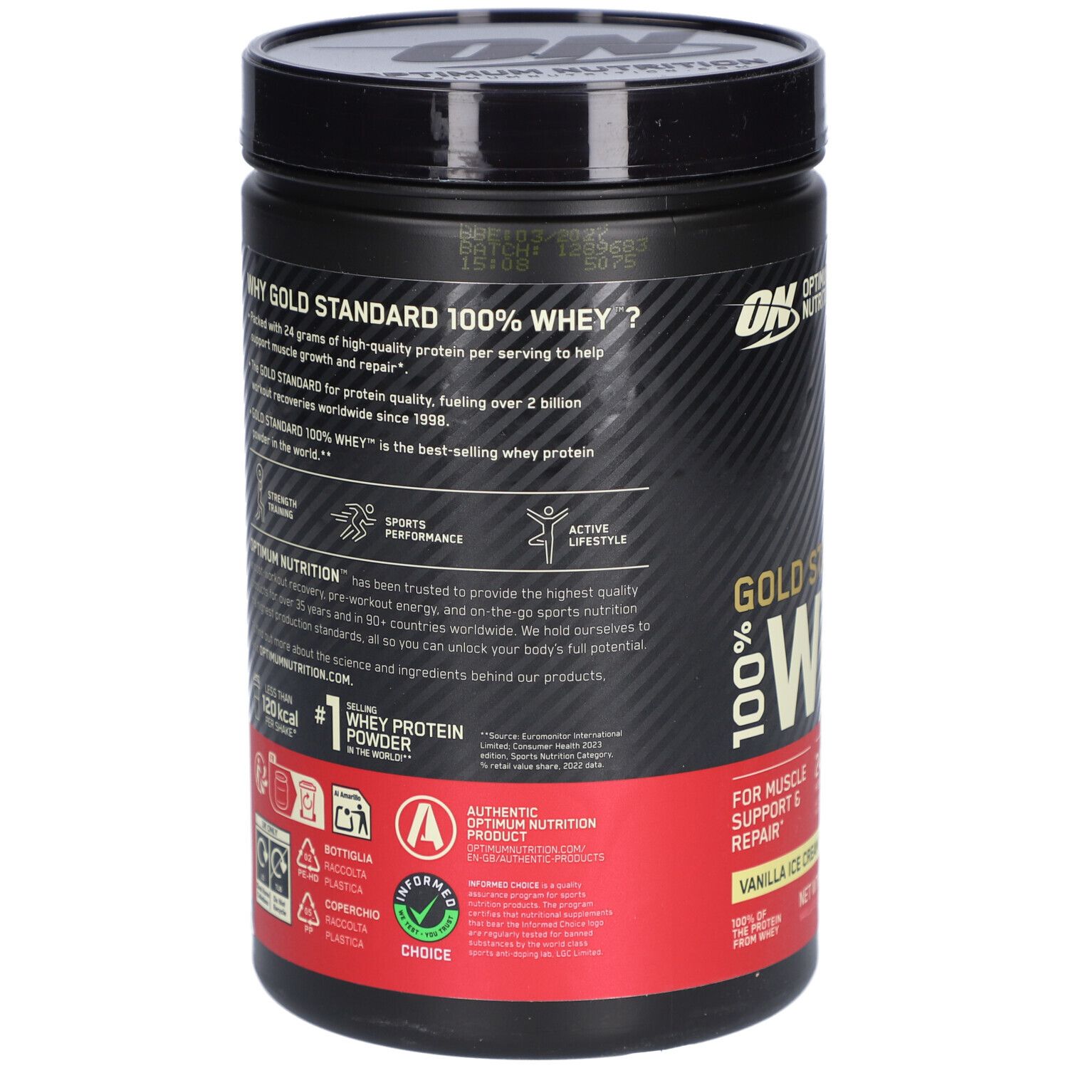 Optimum Nutrition 100% Whey Gold Standard Crème glacée à la vanille