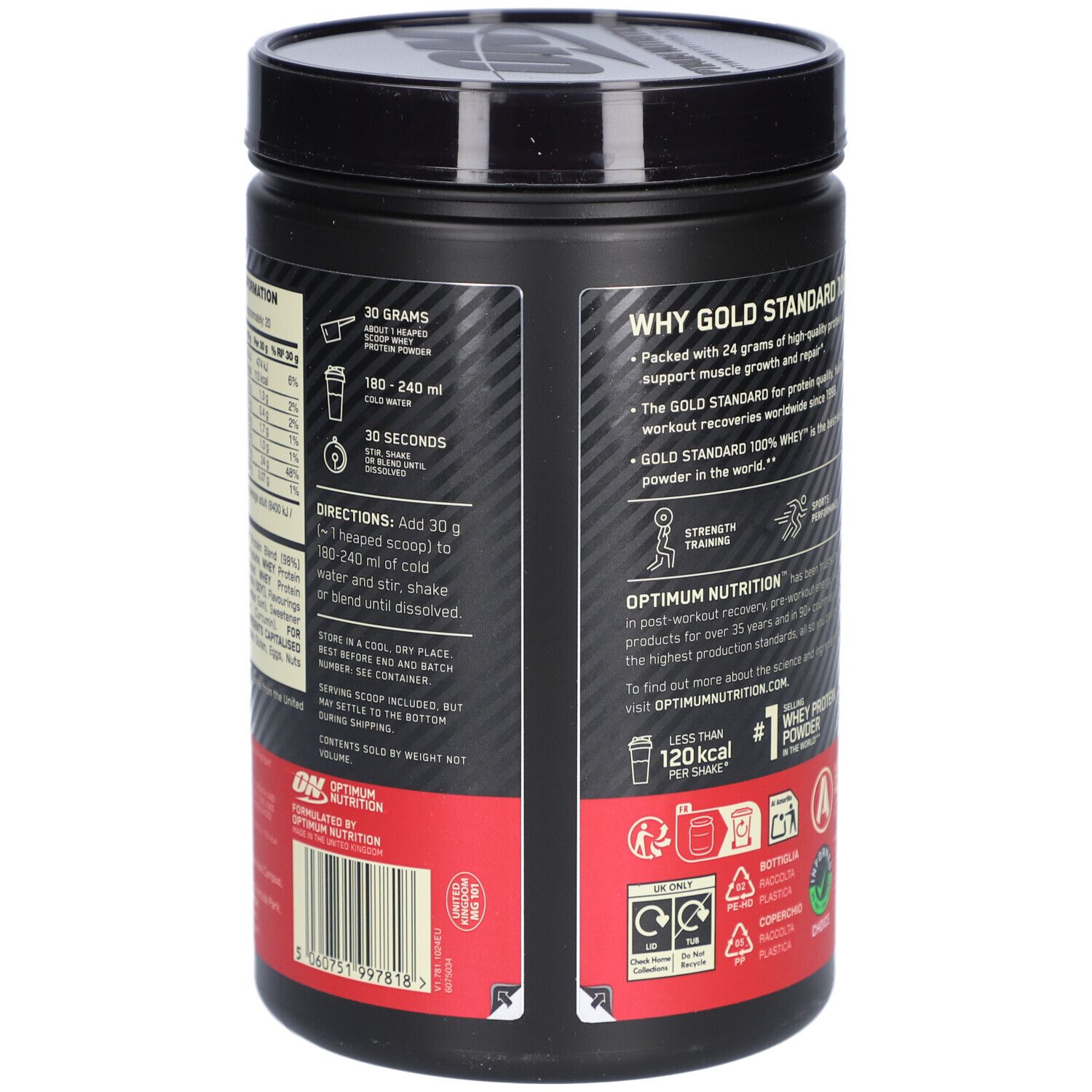 Optimum Nutrition 100% Whey Gold Standard Crème glacée à la vanille