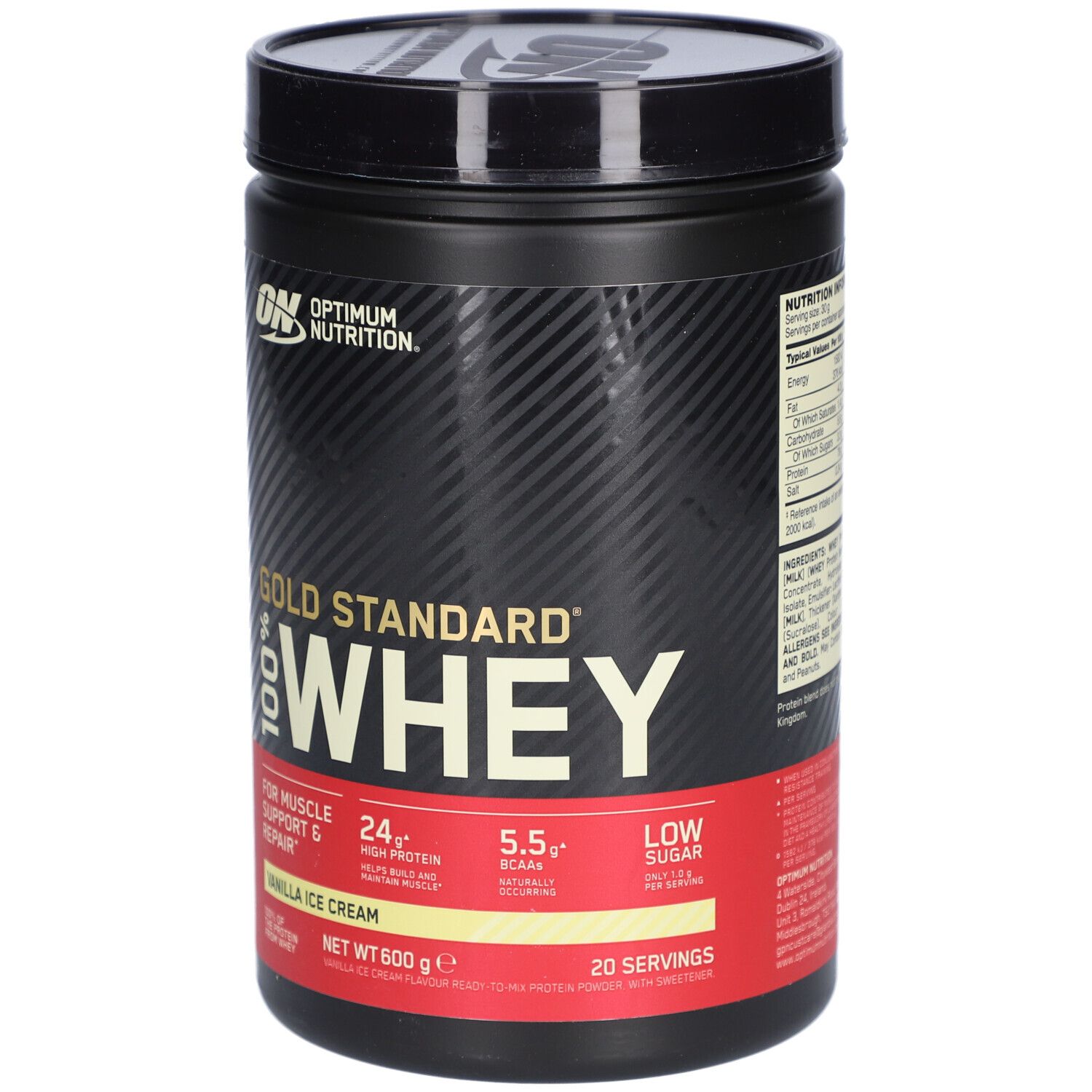 Optimum Nutrition 100% Whey Gold Standard Crème glacée à la vanille