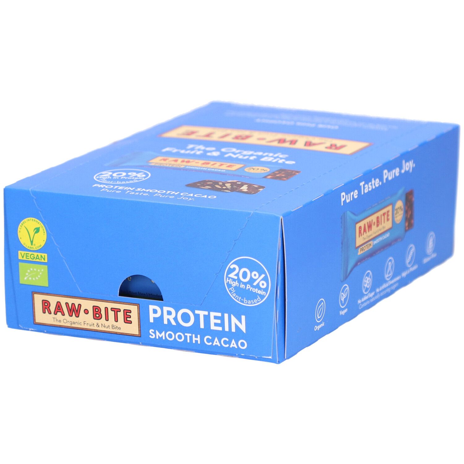 RAWBITE Barres protéinées au cacao doux