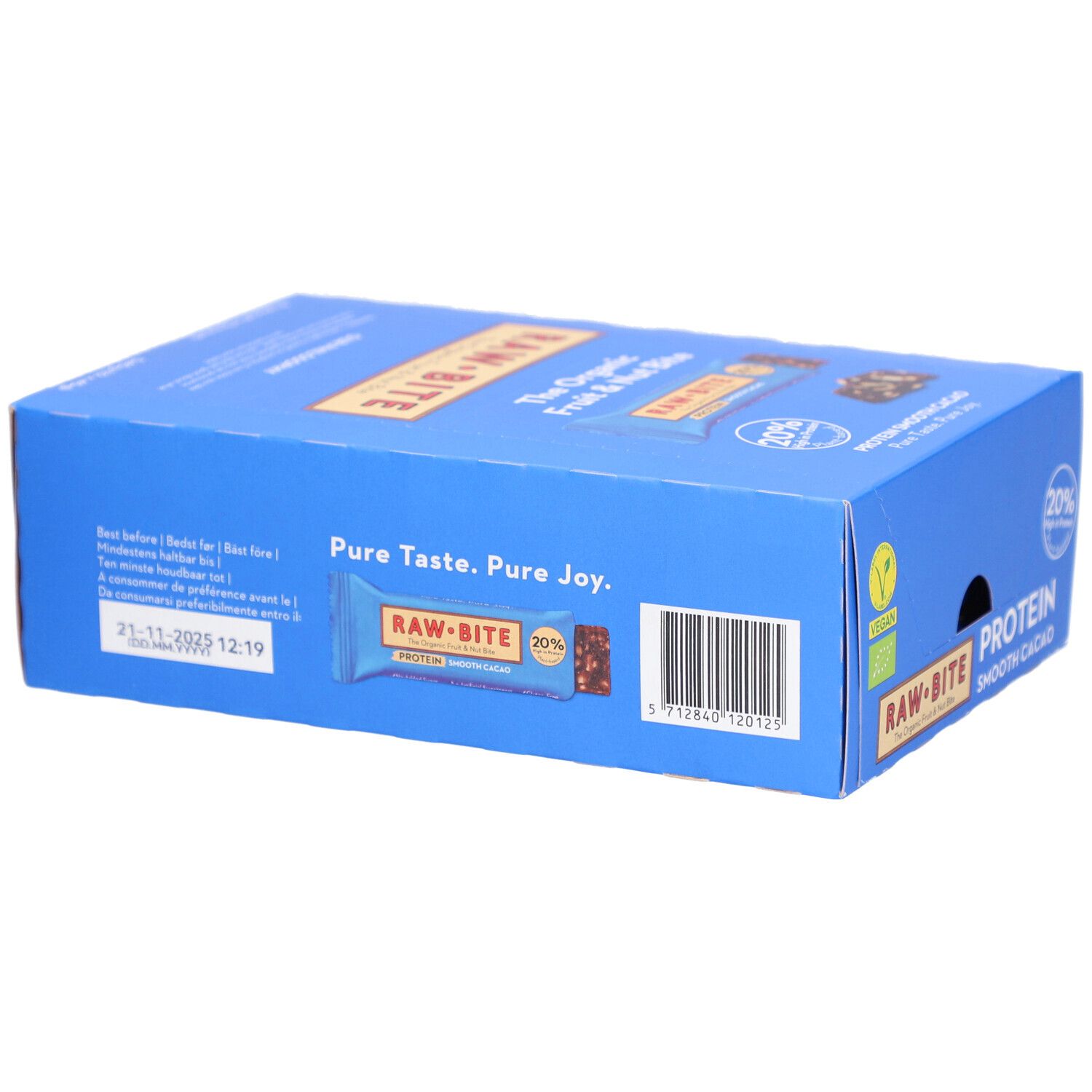 RAWBITE Barres protéinées au cacao doux