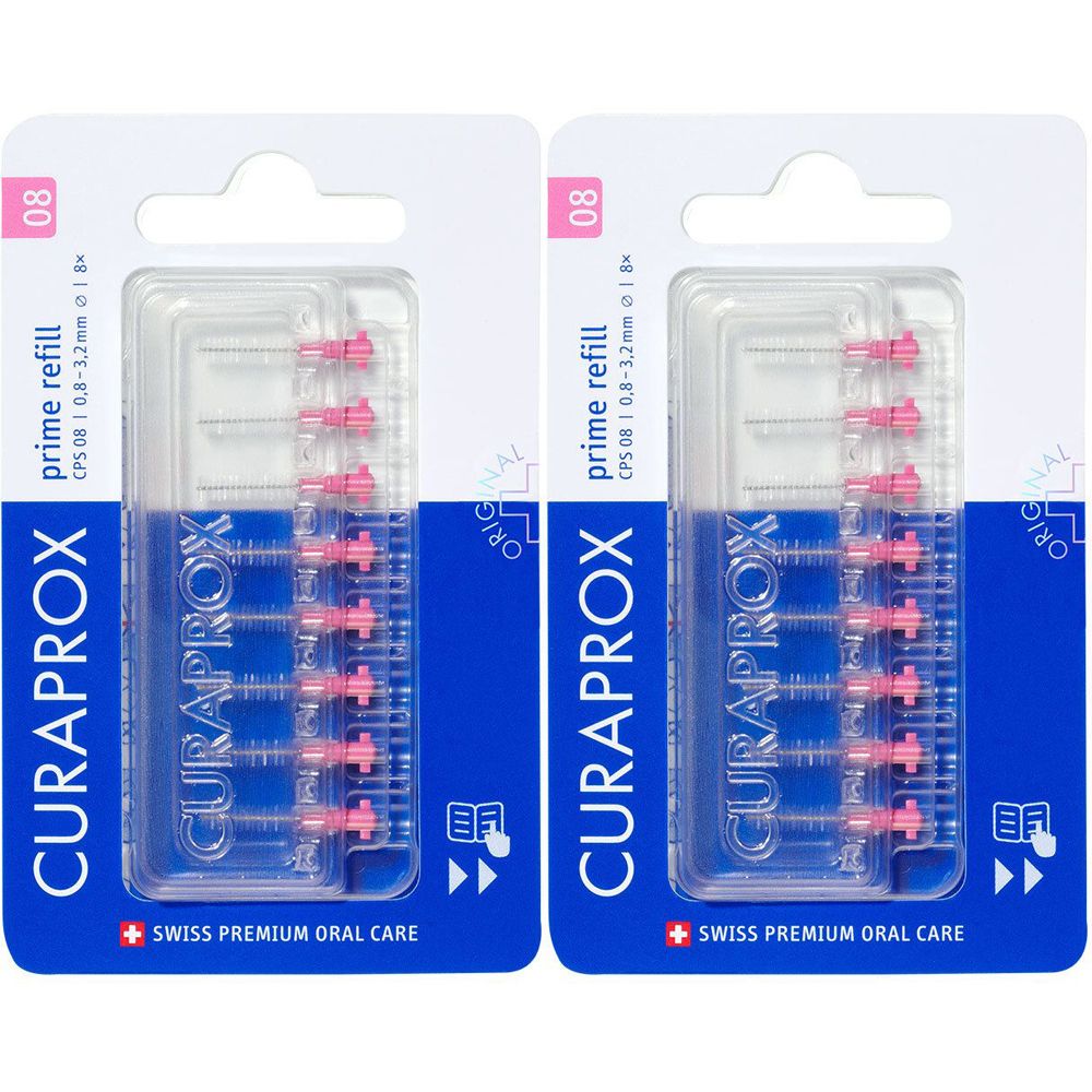 CURAPROX CPS 08 prime Interdentalbürsten pink Nachfüllpackung