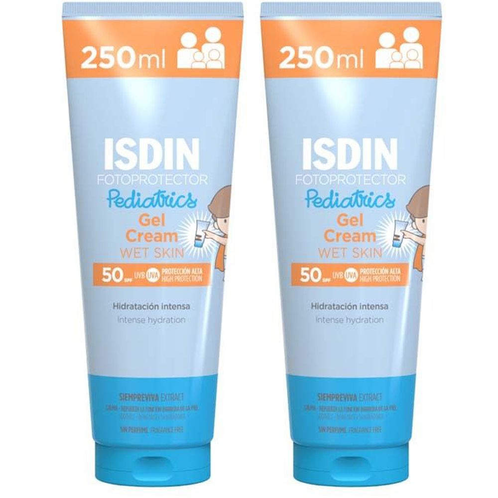 ISDIN Fotoprotector Pediatrics Crème gel solaire imperméable à l'eau pour enfants et bébés à partir de 6 mois SPF50