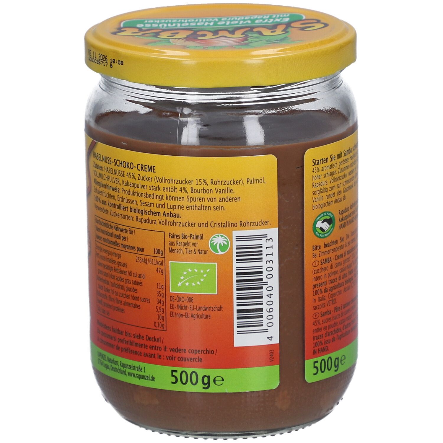 RAPUNZEL Samba Crème chocolat noisettes