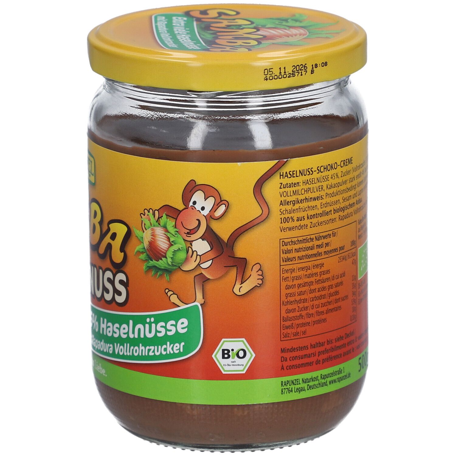 RAPUNZEL Samba Crème chocolat noisettes
