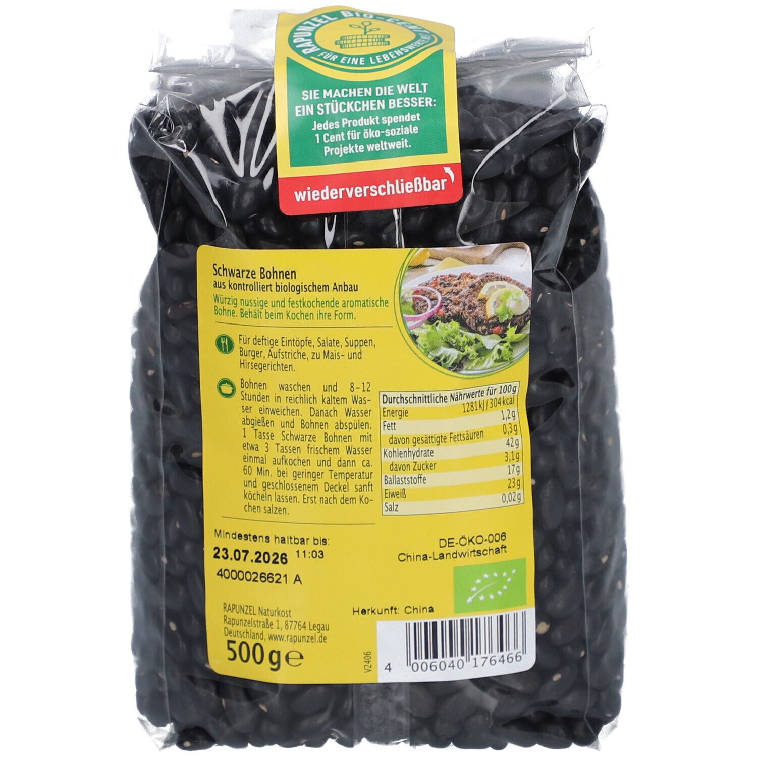 RAPUNZEL Haricots noirs
