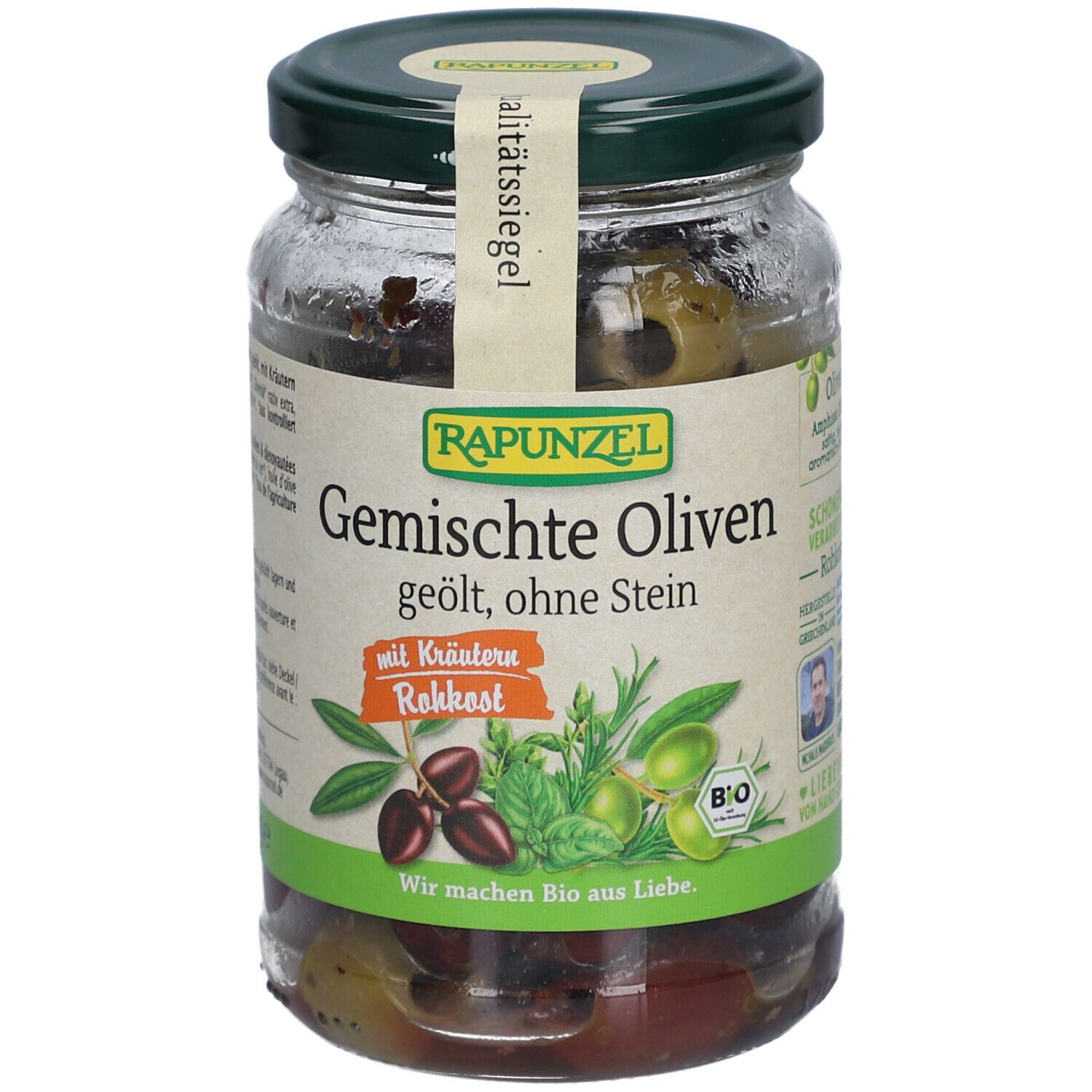RAPUNZEL Olives mélangées aux herbes, dénoyautées et huilées