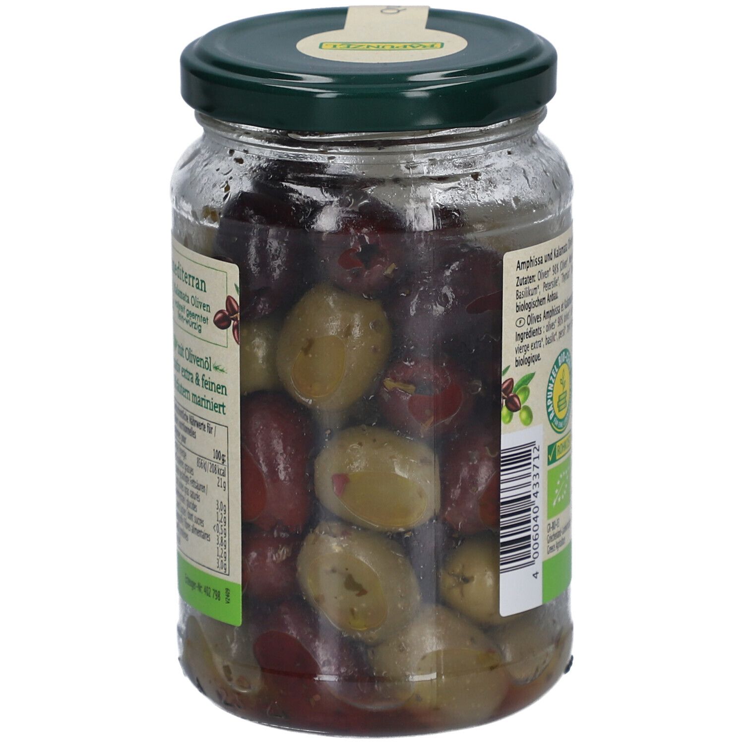 RAPUNZEL Olives mélangées aux herbes, dénoyautées et huilées
