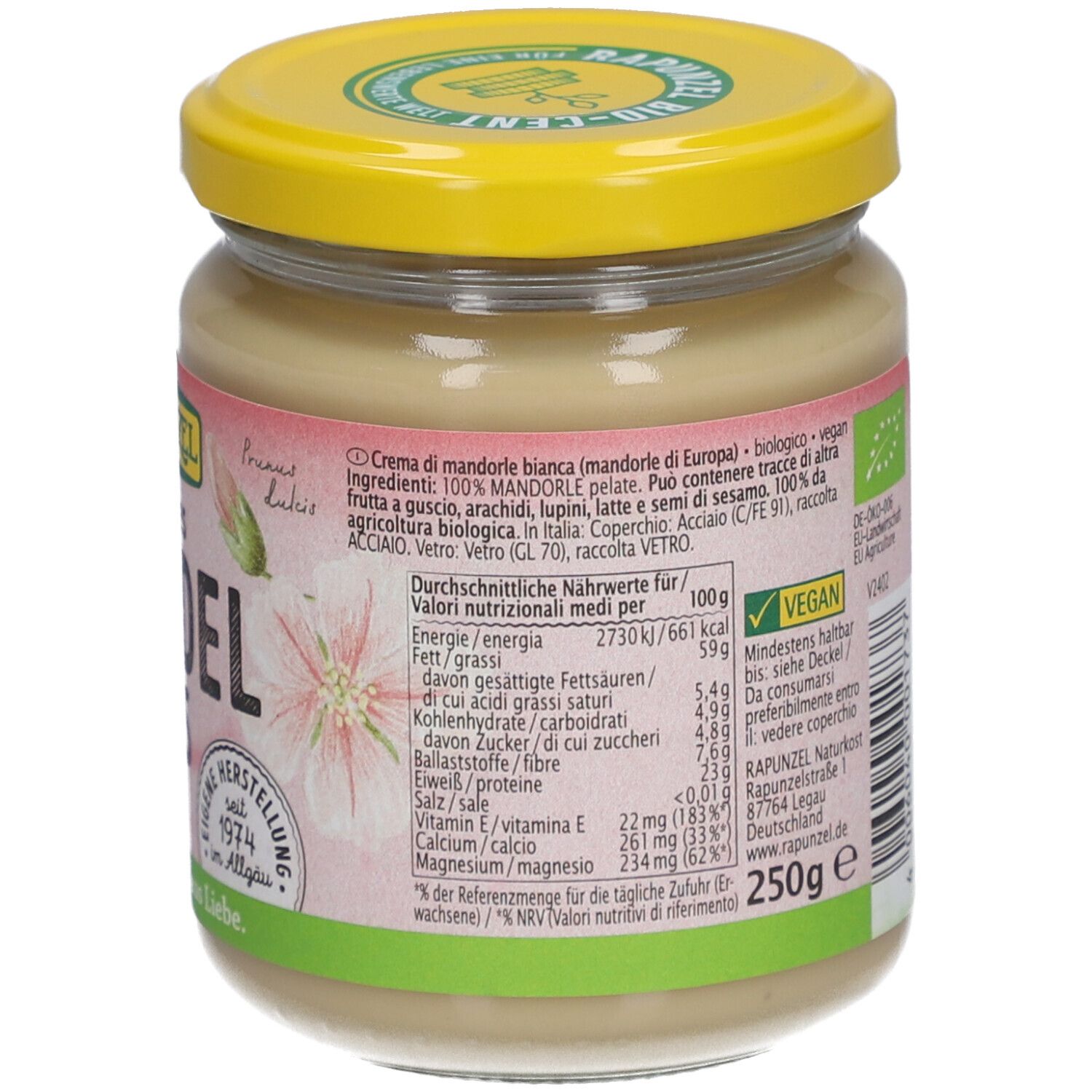 RAPUNZEL - Purée d'amandes blanche, d'Europe