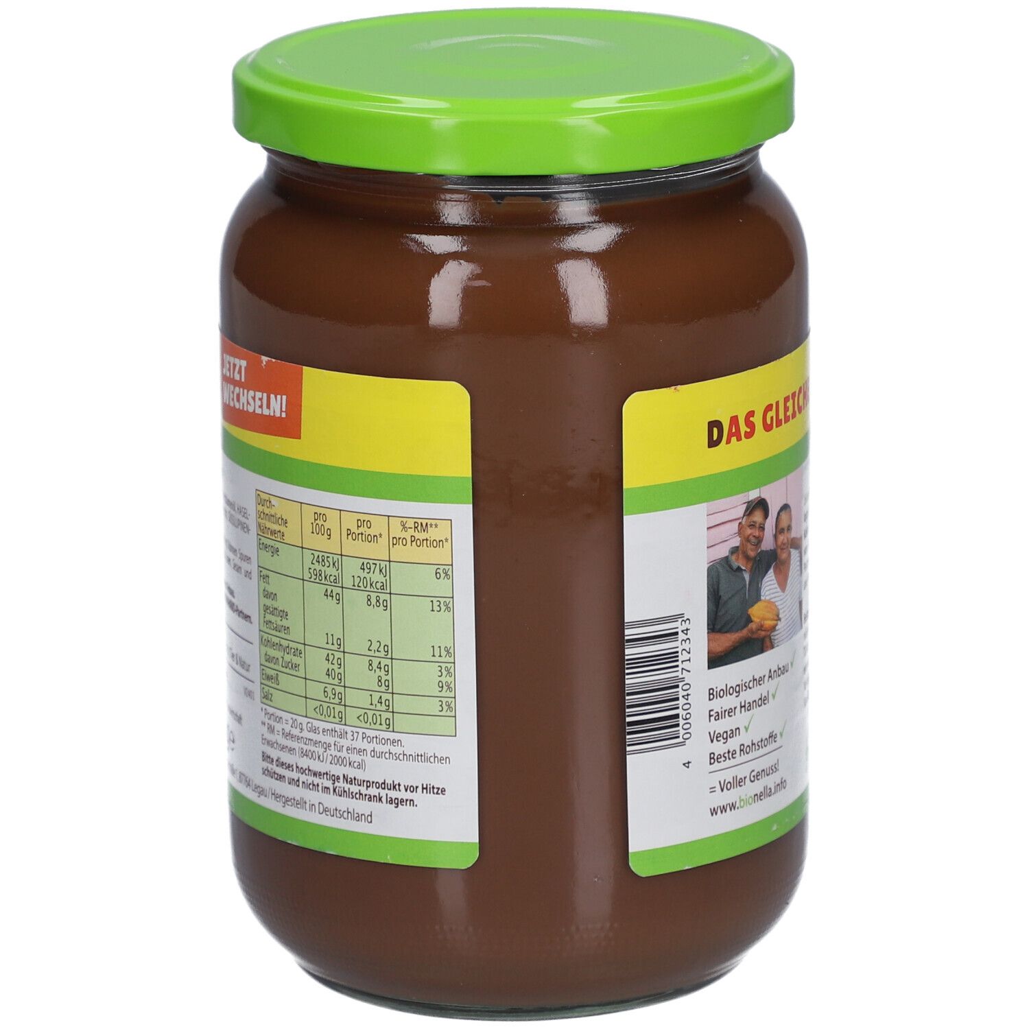 RAPUNZEL bionella Pâte à tartiner chocolat noisettes végan