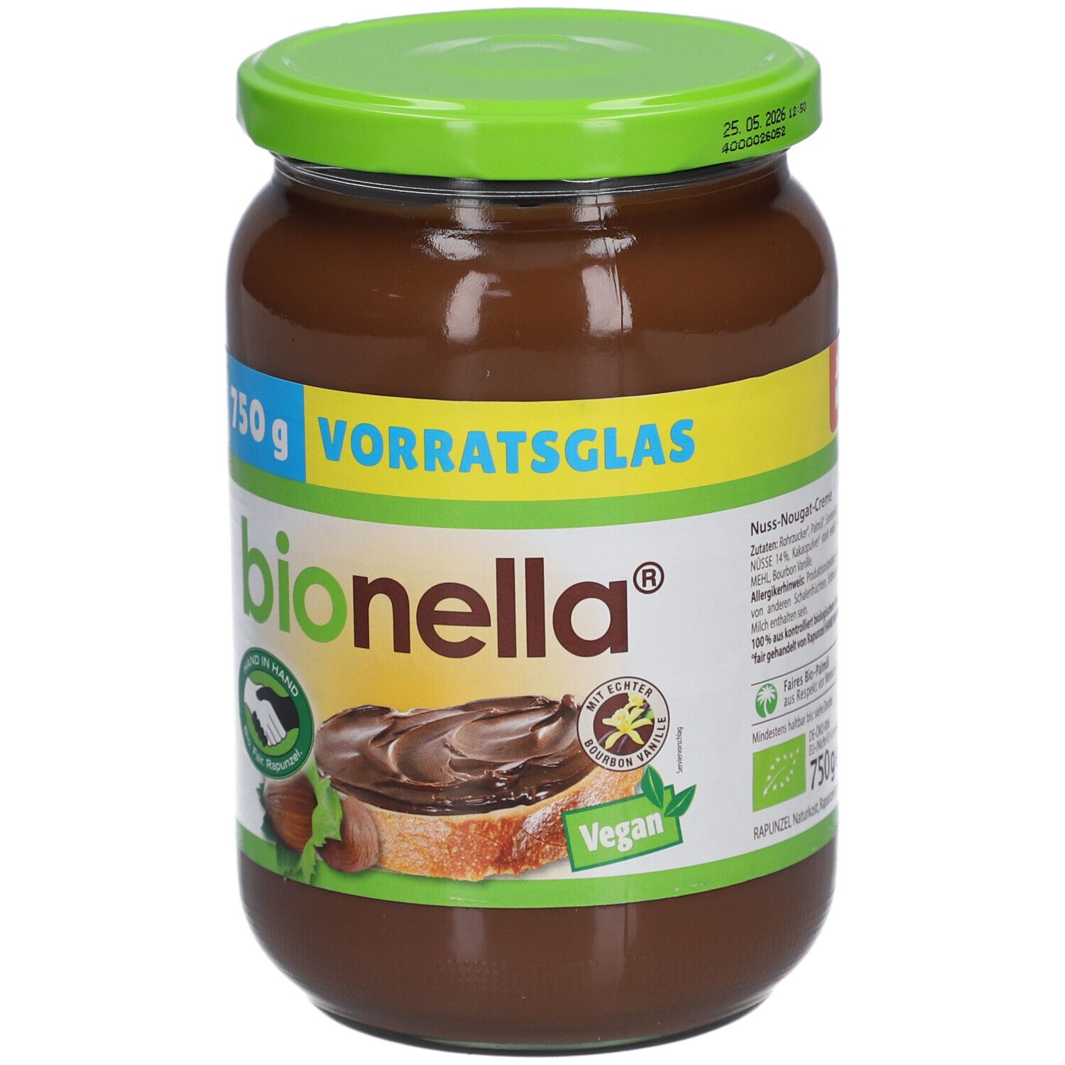 RAPUNZEL bionella Pâte à tartiner chocolat noisettes végan
