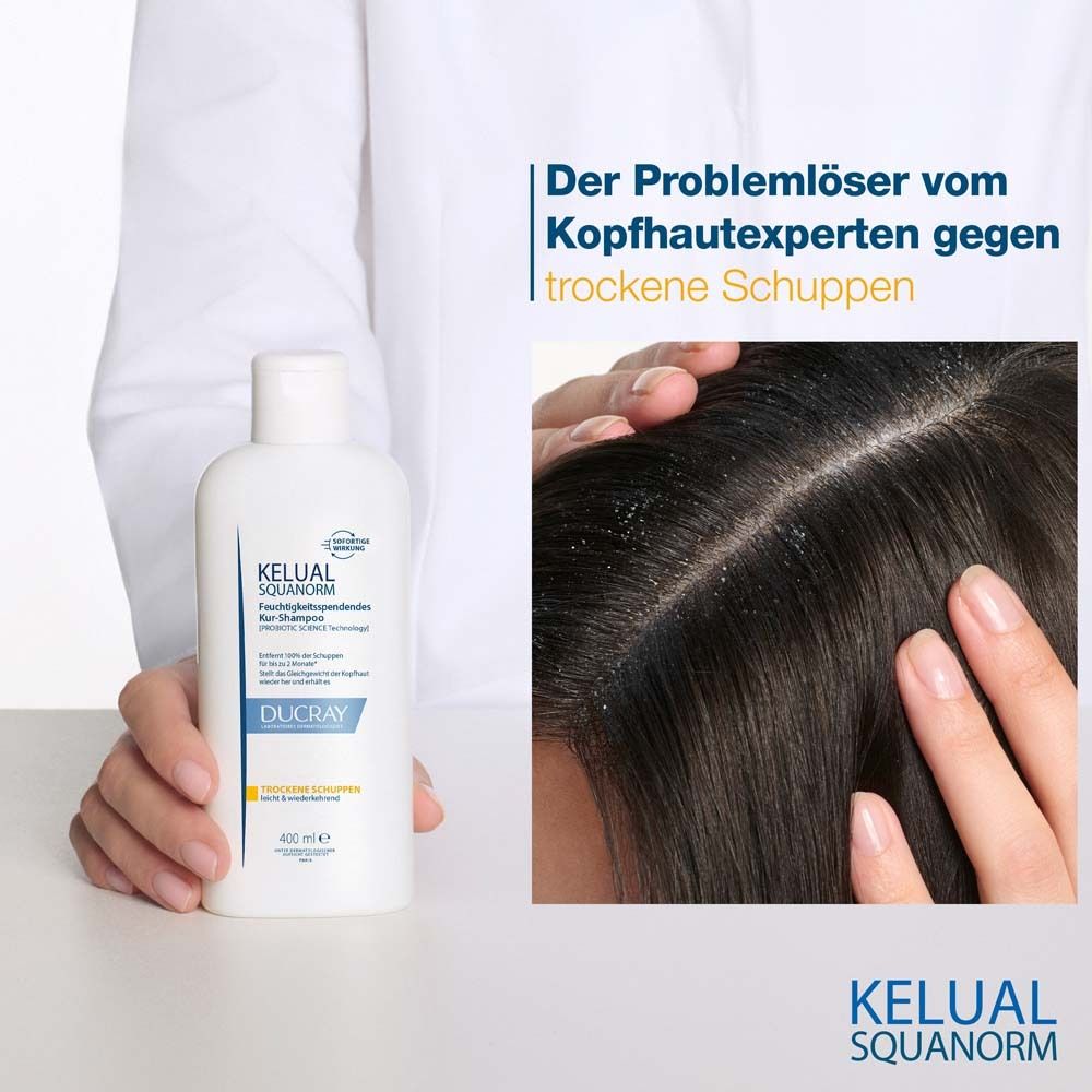 DUCRAY KELUAL SQUANORM tonique cuir chevelu + DUCRAY KELUAL SQUANORM shampooing pellicules sèches