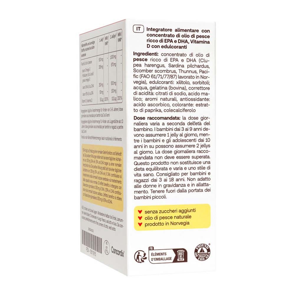 Dos de l'emballage avec informations sur les ingrédients et le dosage en italien.