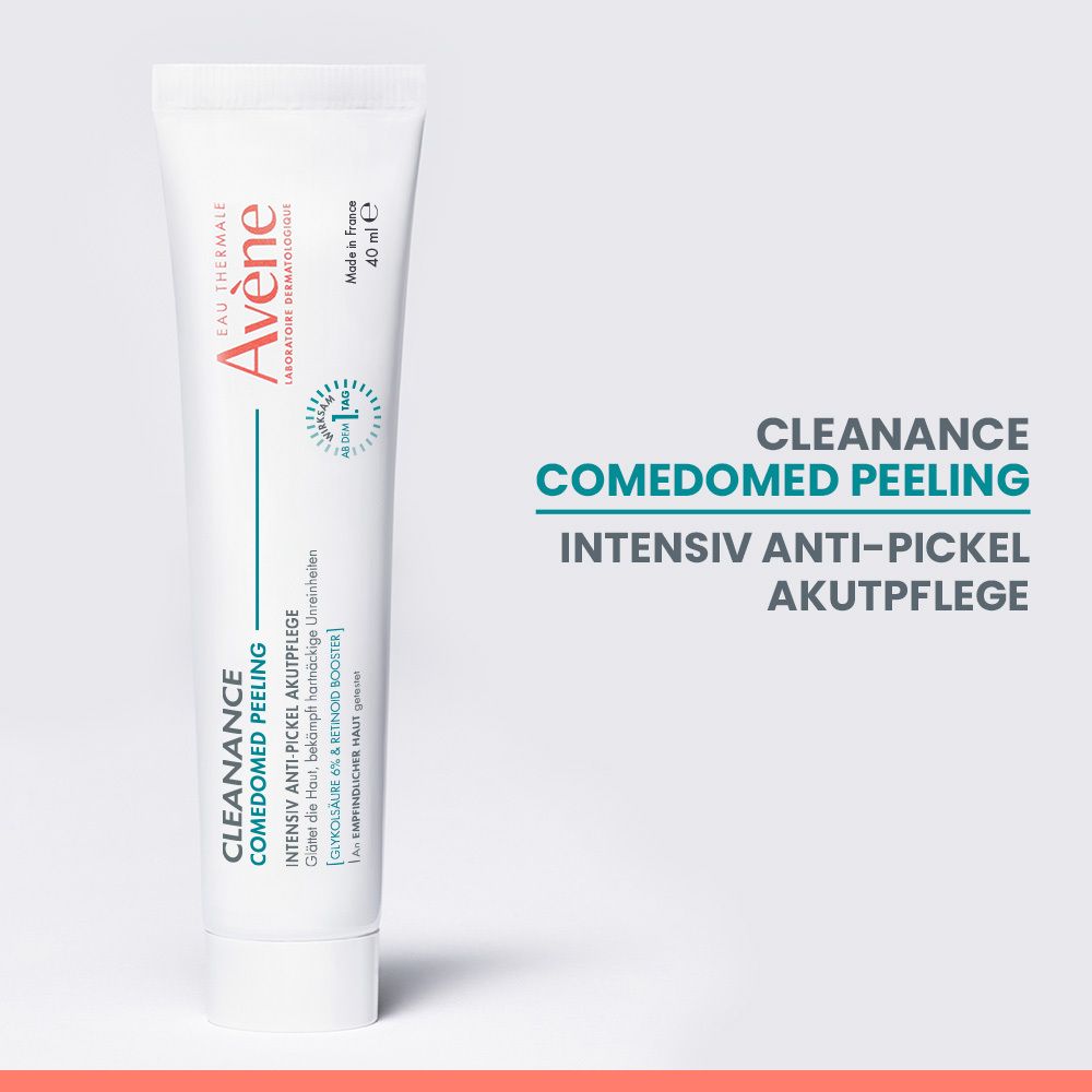 Avène Cleanance Comedomed Peeling, 40 ml Tube. Intensiv Anti-Pickel Akutpflege.