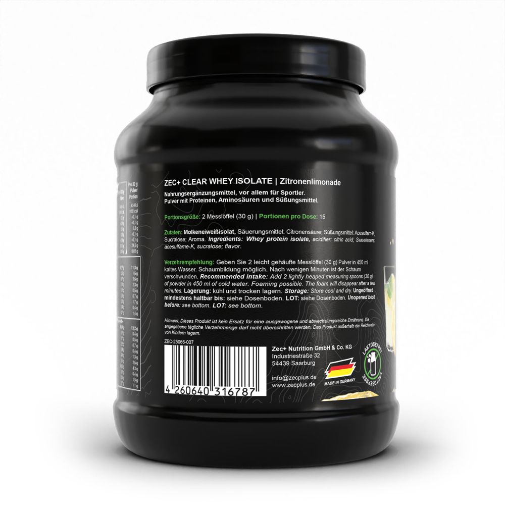 Dos de la boîte noire. Contient des informations sur l'utilisation et les ingrédients. Fond noir.