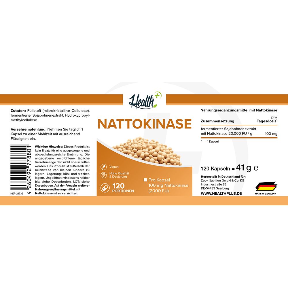 Avant et arrière d'un pot blanc avec étiquette orange. Contient des informations sur le produit et la nutrition.