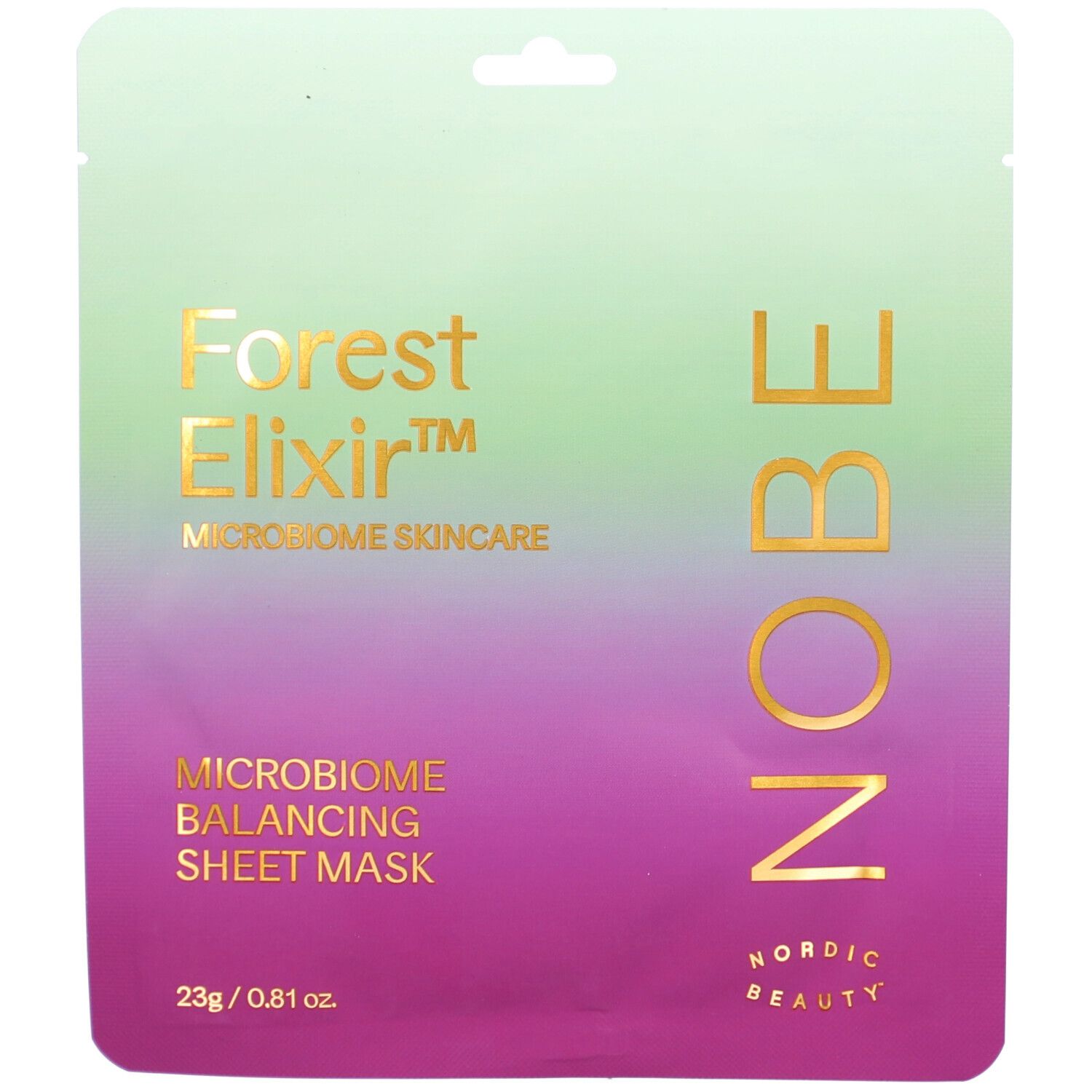 NOBE Forest Elixir Mikrobiom-Ausgleichende Tuchmaske, 23g/0.81 oz.